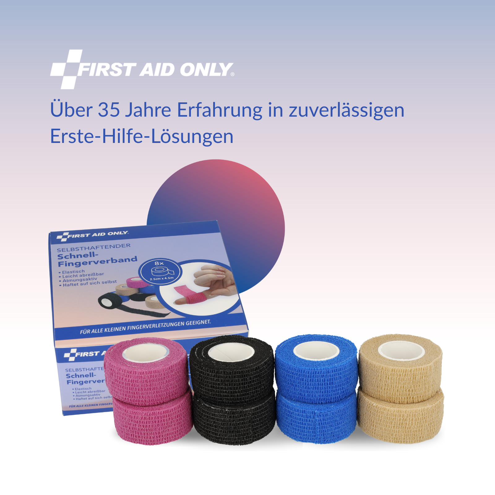 Selbsthaftender Fingerverband Rolle 8 Stück