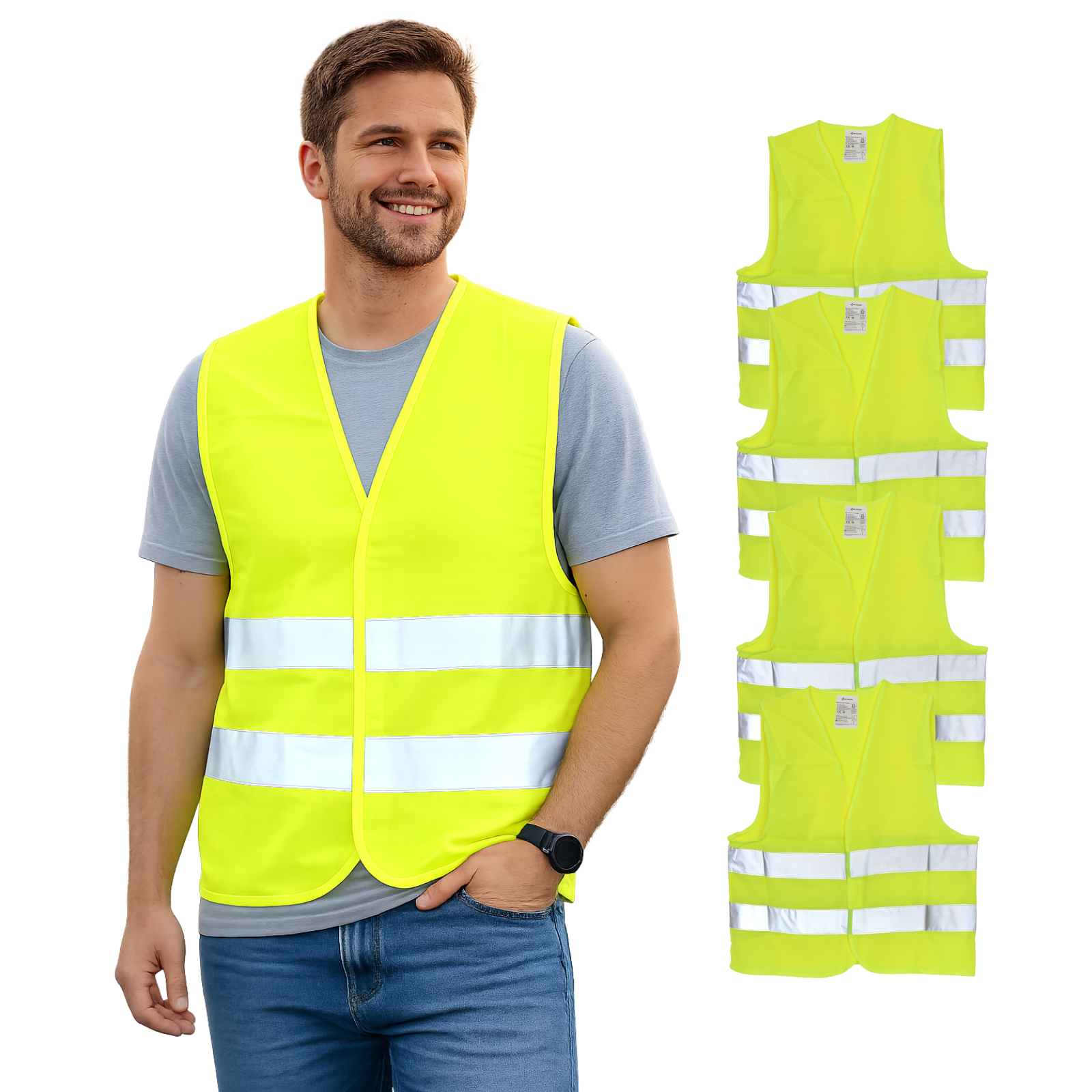 Sicherheitsweste EN ISO 20471:2013 (4er-Pack)