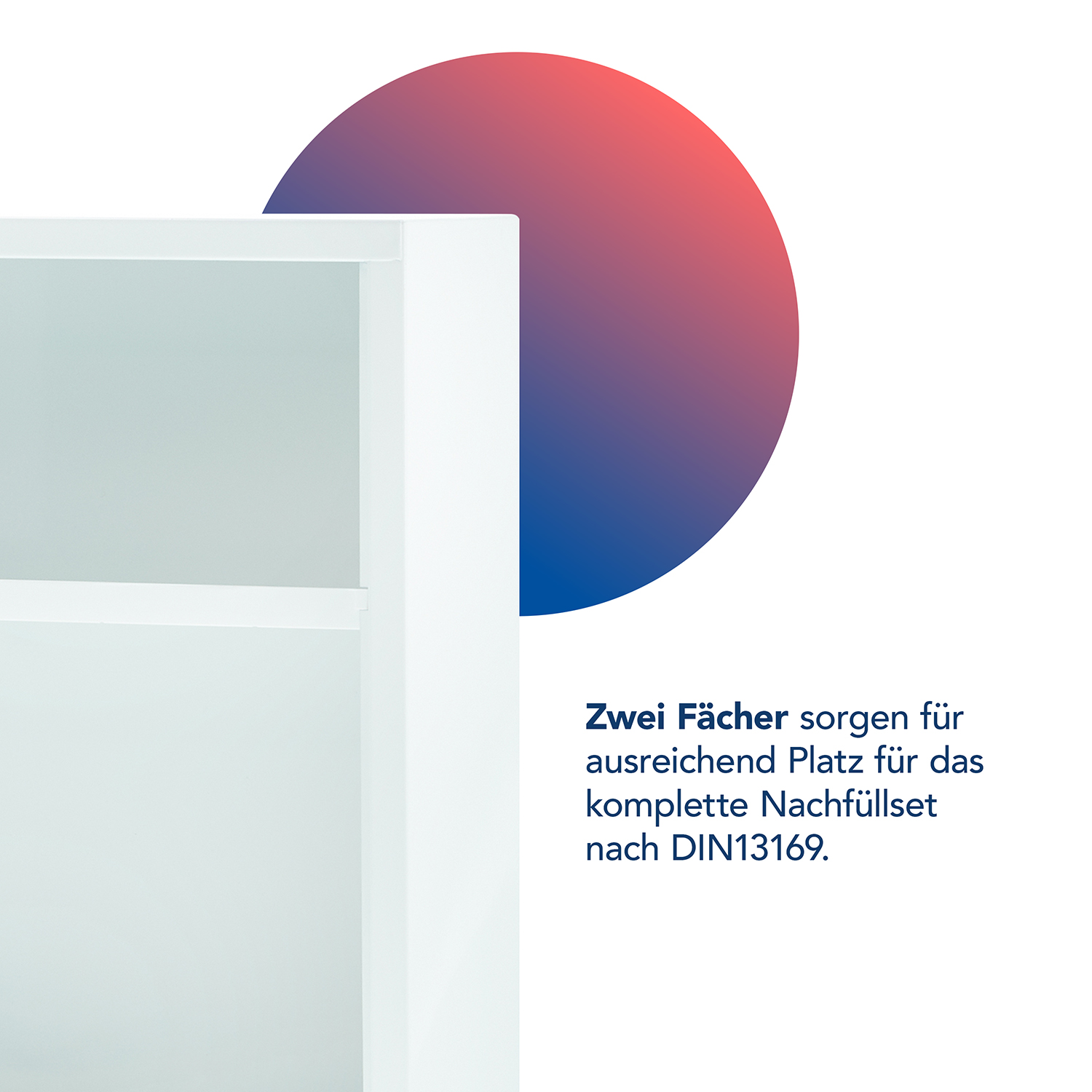 Verbandschrank DIN 13169 Weiß mit 2 Fächern