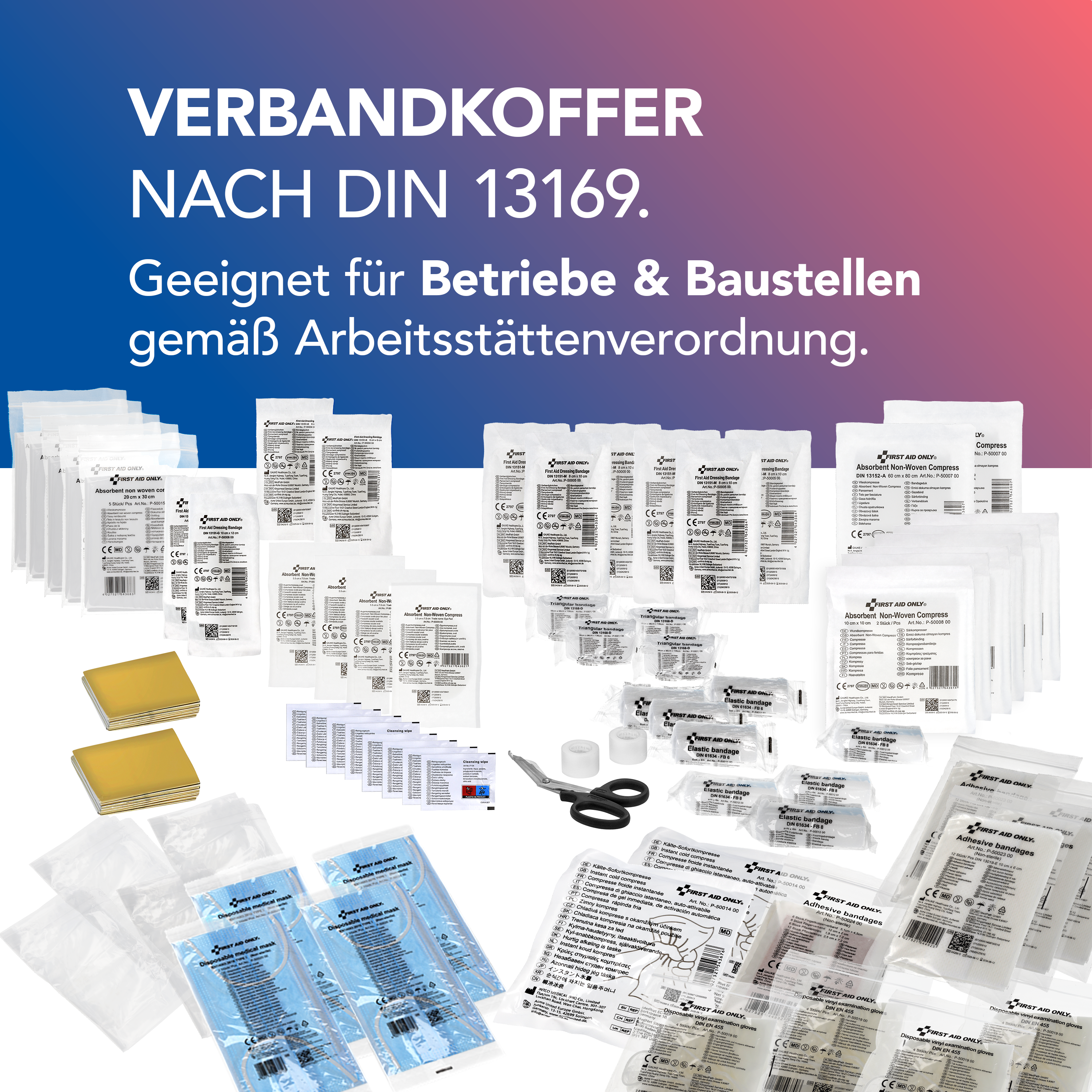 Nachfüllset DIN 13169 für Verbandkasten und -koffer