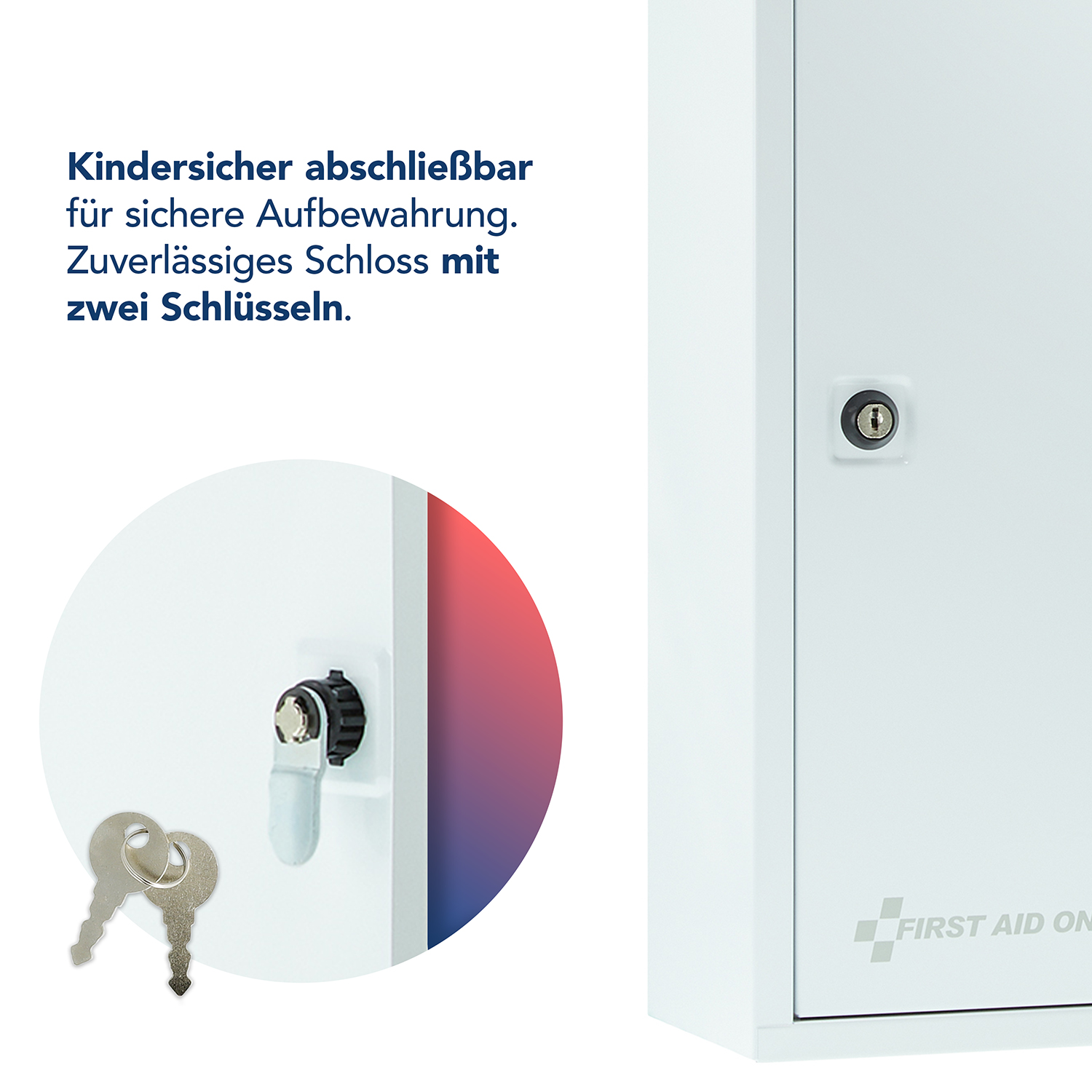 Verbandschrank DIN 13157 Weiß mit 3 Fächern