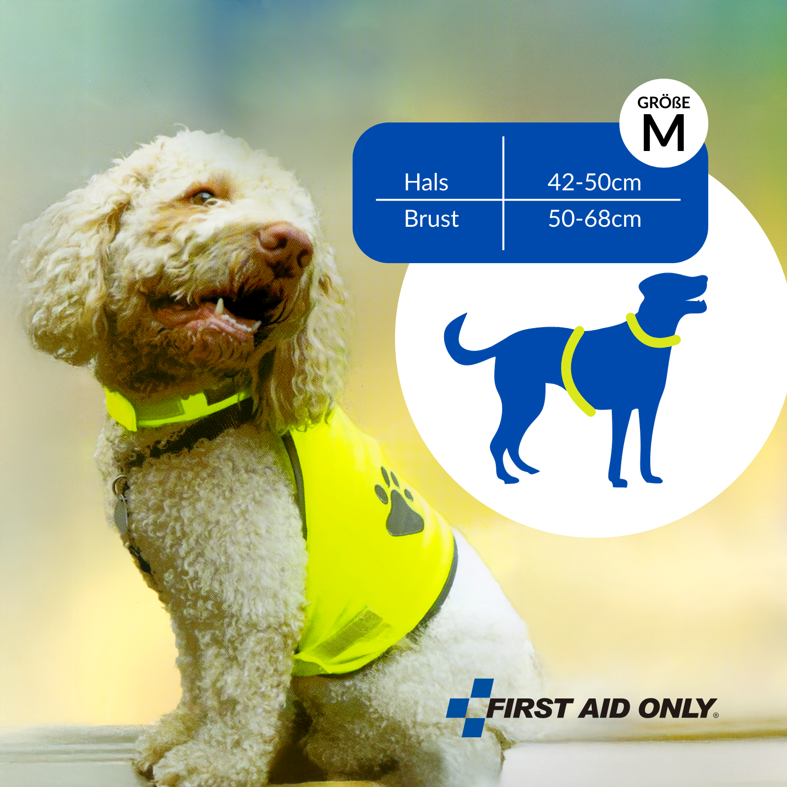 Hundewarnweste Gelb Größe M
