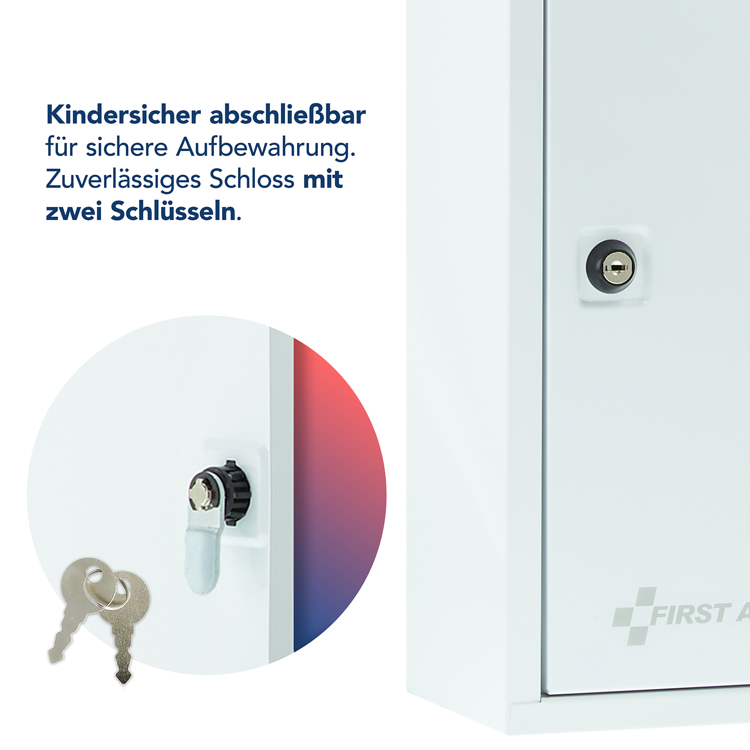 Medizinschrank Weiß mit 2 Fächern