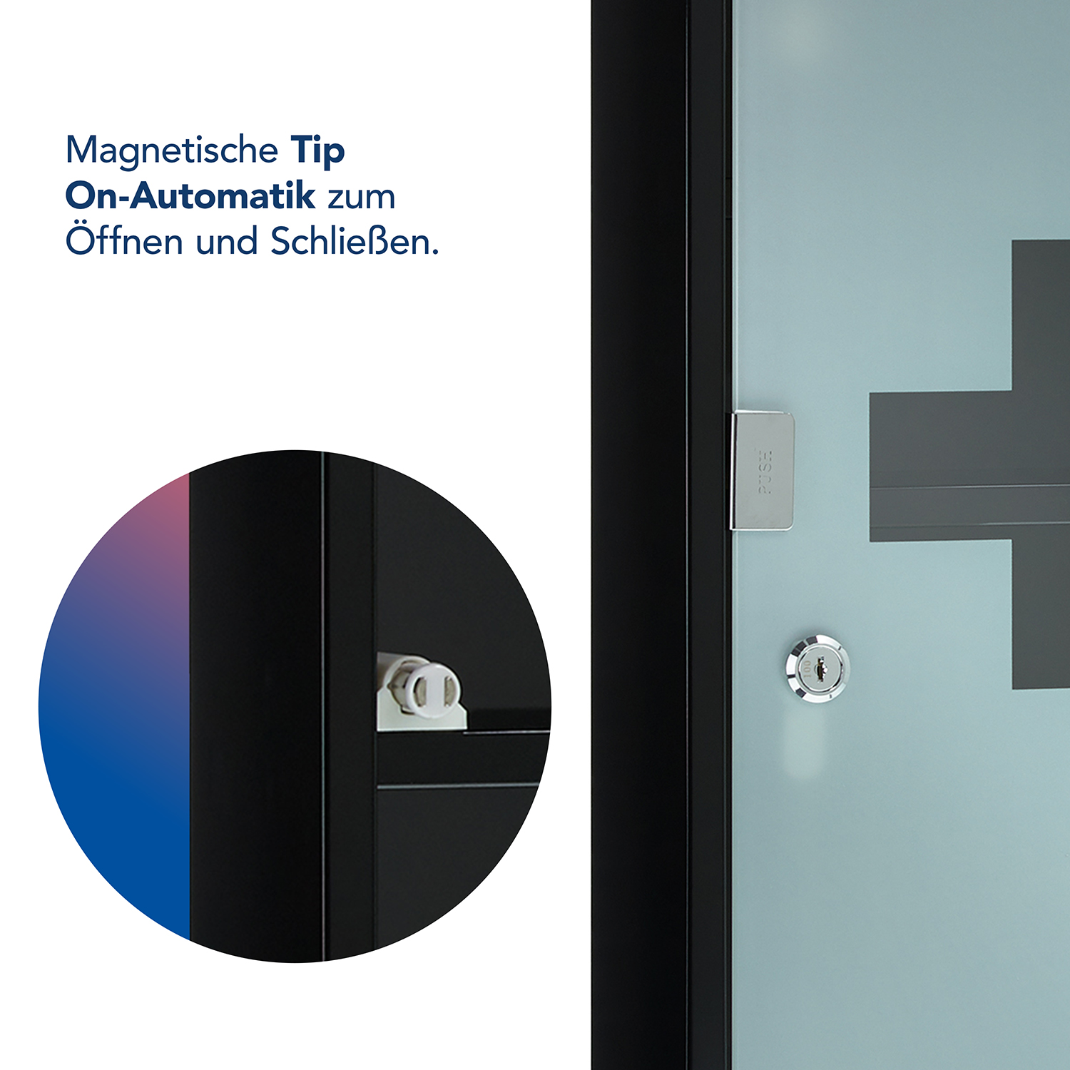 Verbandschrank DIN 13169 Schwarz mit Glastür und 3 Fächern