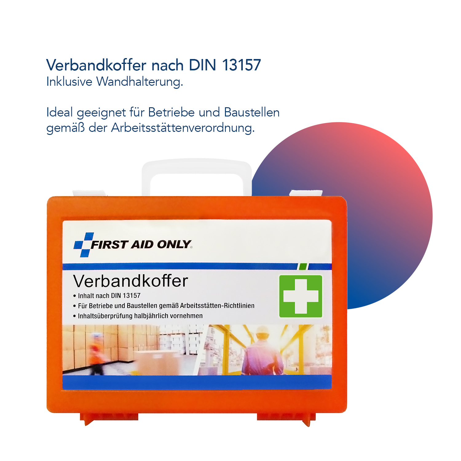 Verbandkoffer DIN 13157 kompakt mit Wandhalterung