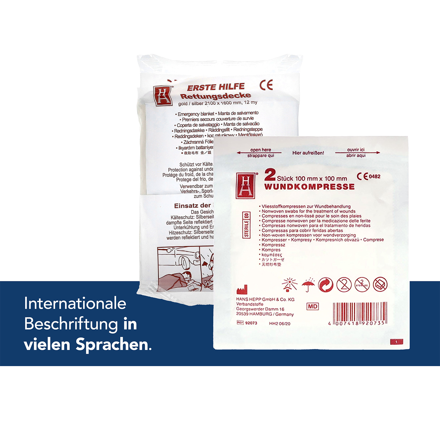 Verbandschrank DIN 13157 Weiß mit 2 Fächern