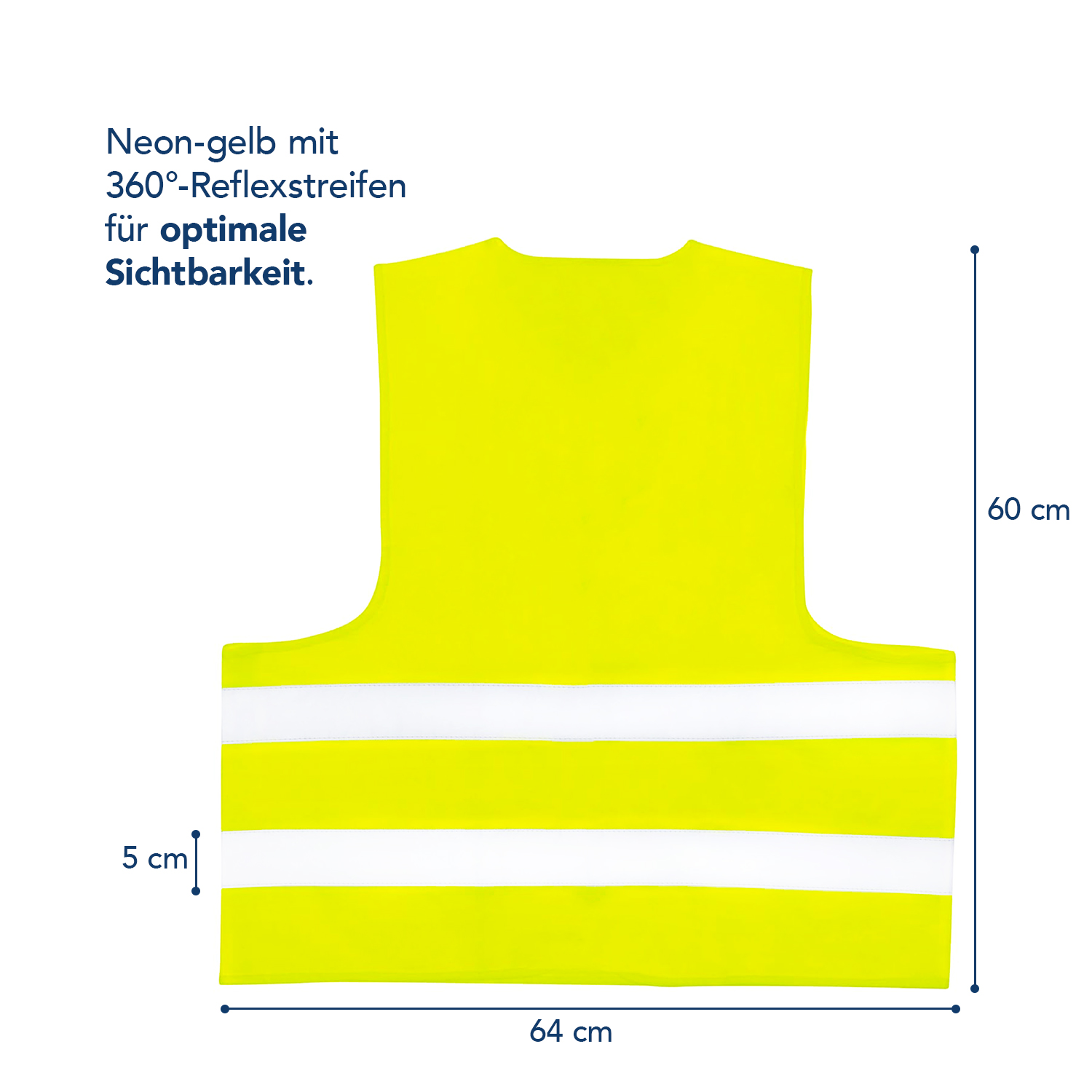 Warnweste für Erwachsene in Gelb