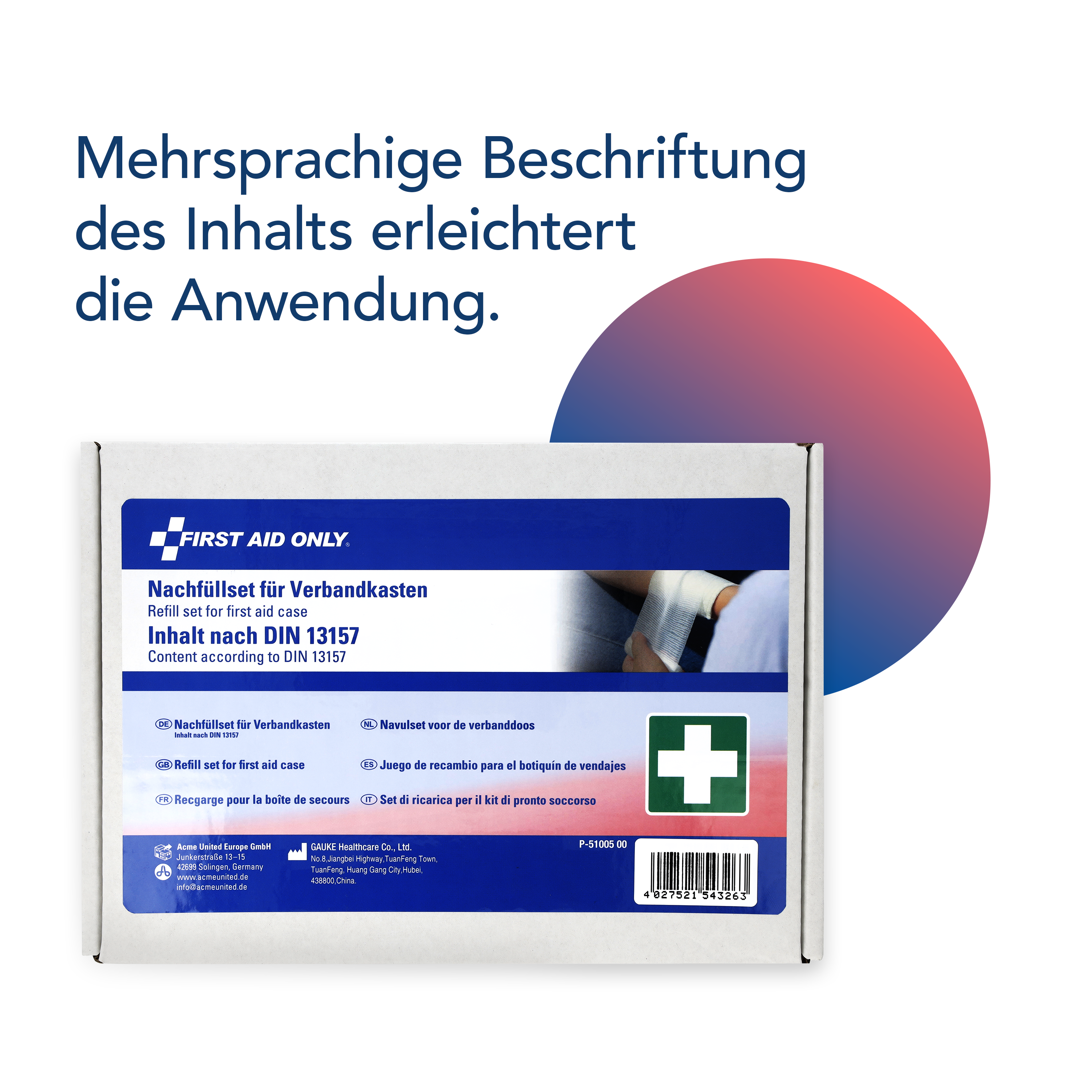 Nachfüllset DIN 13157 für Verbandkasten und -koffer