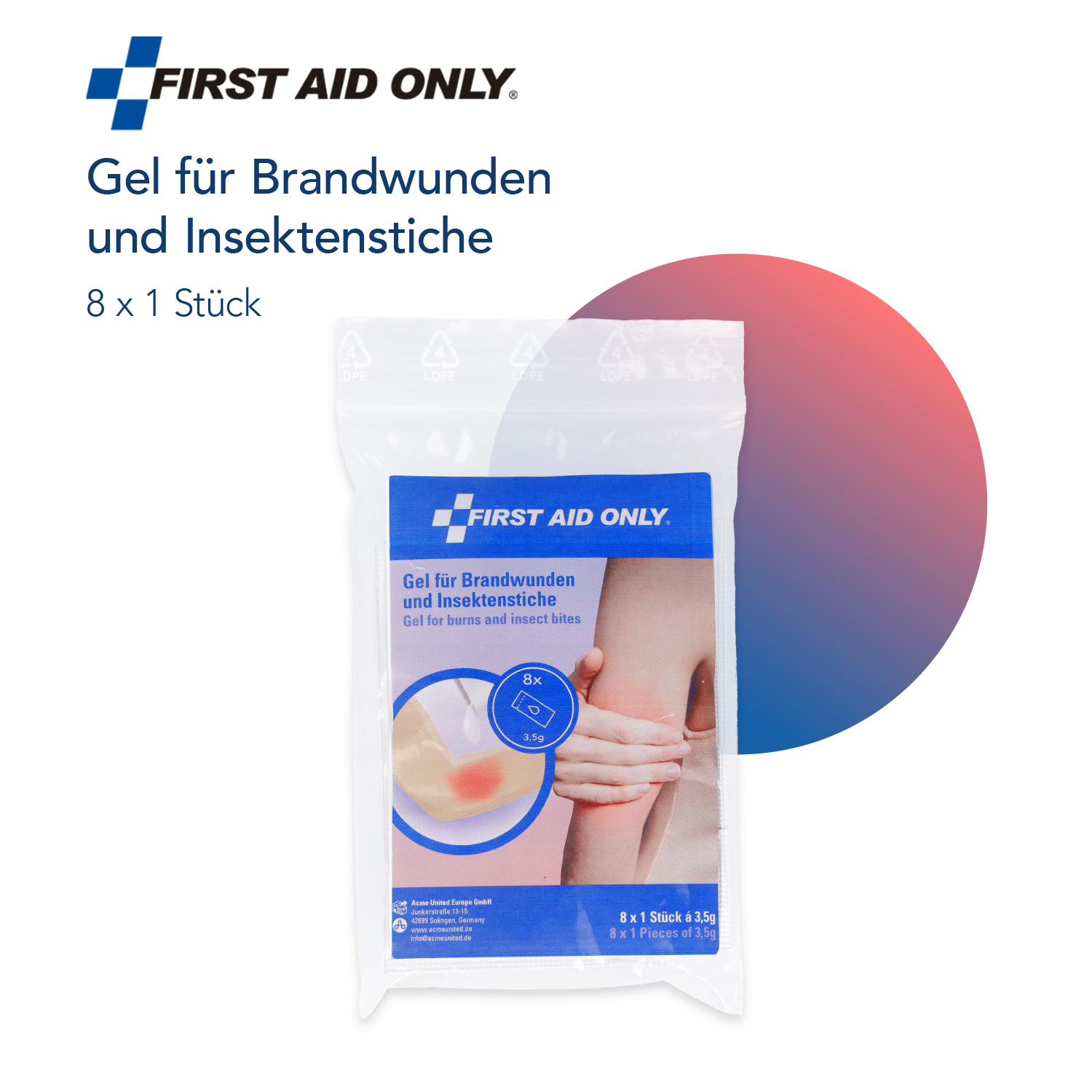 Gel für Brandwunden und Insektenstiche 8 x 3,5g