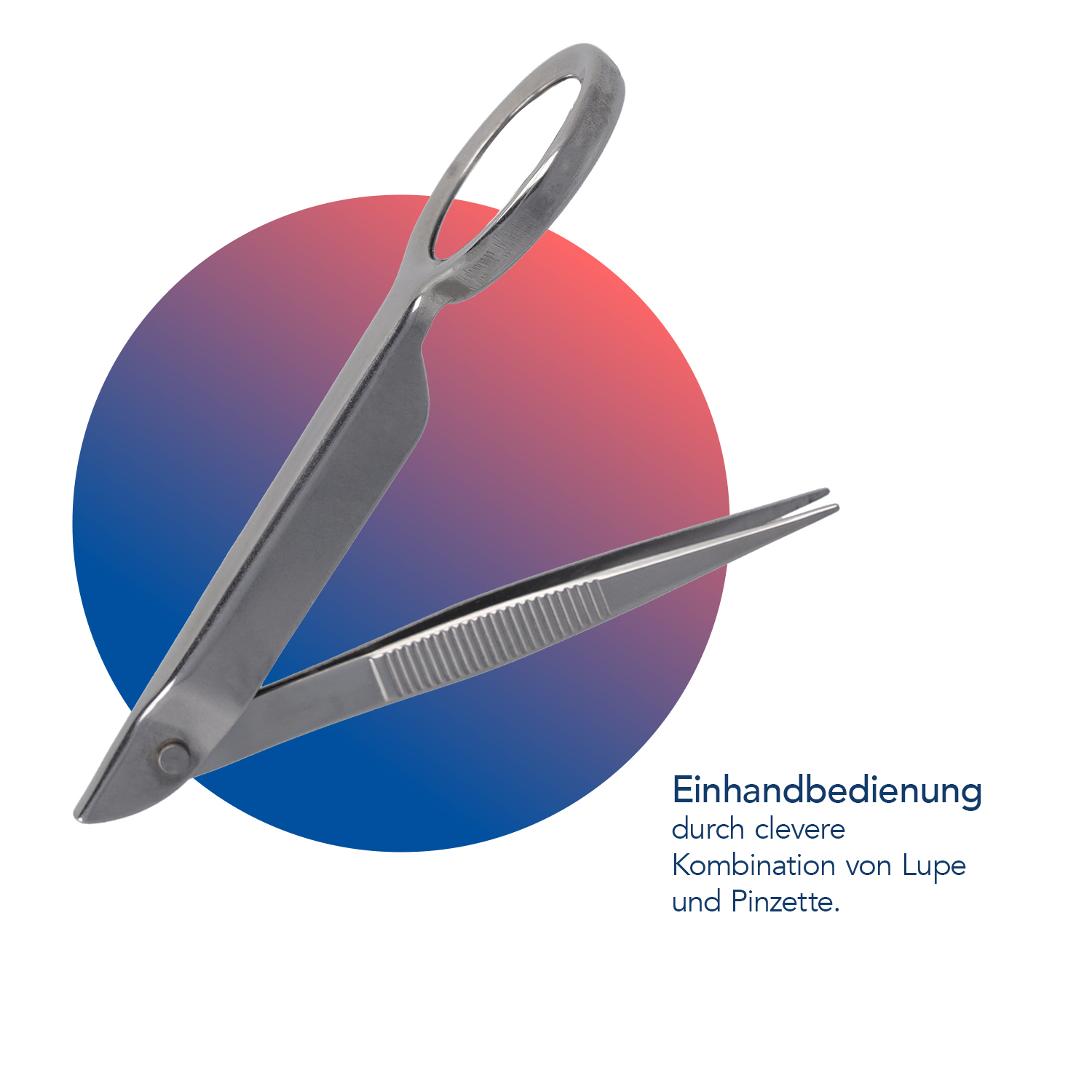 Pinzette mit Lupe