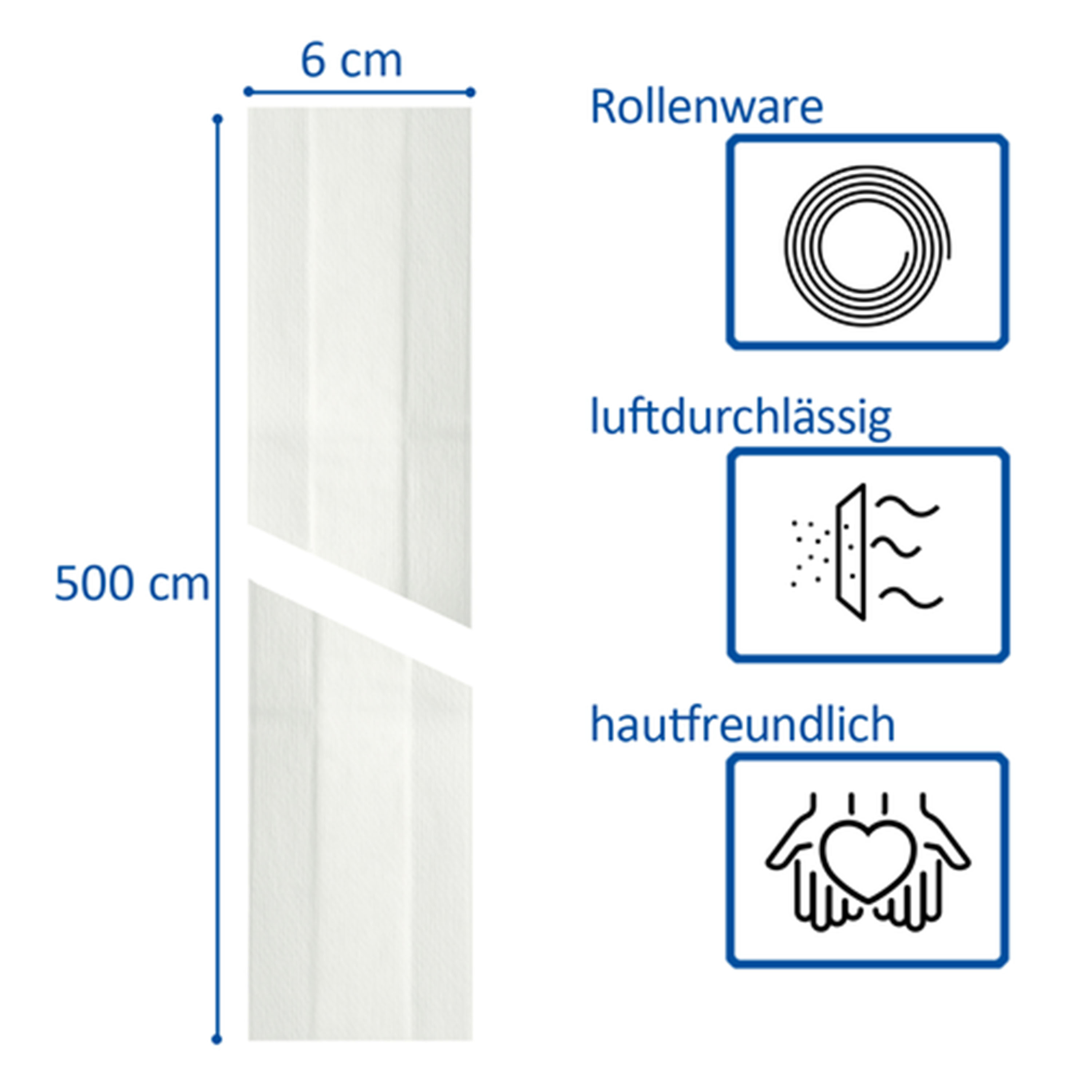 Pflaster Rolle 5 Meter x 6 cm