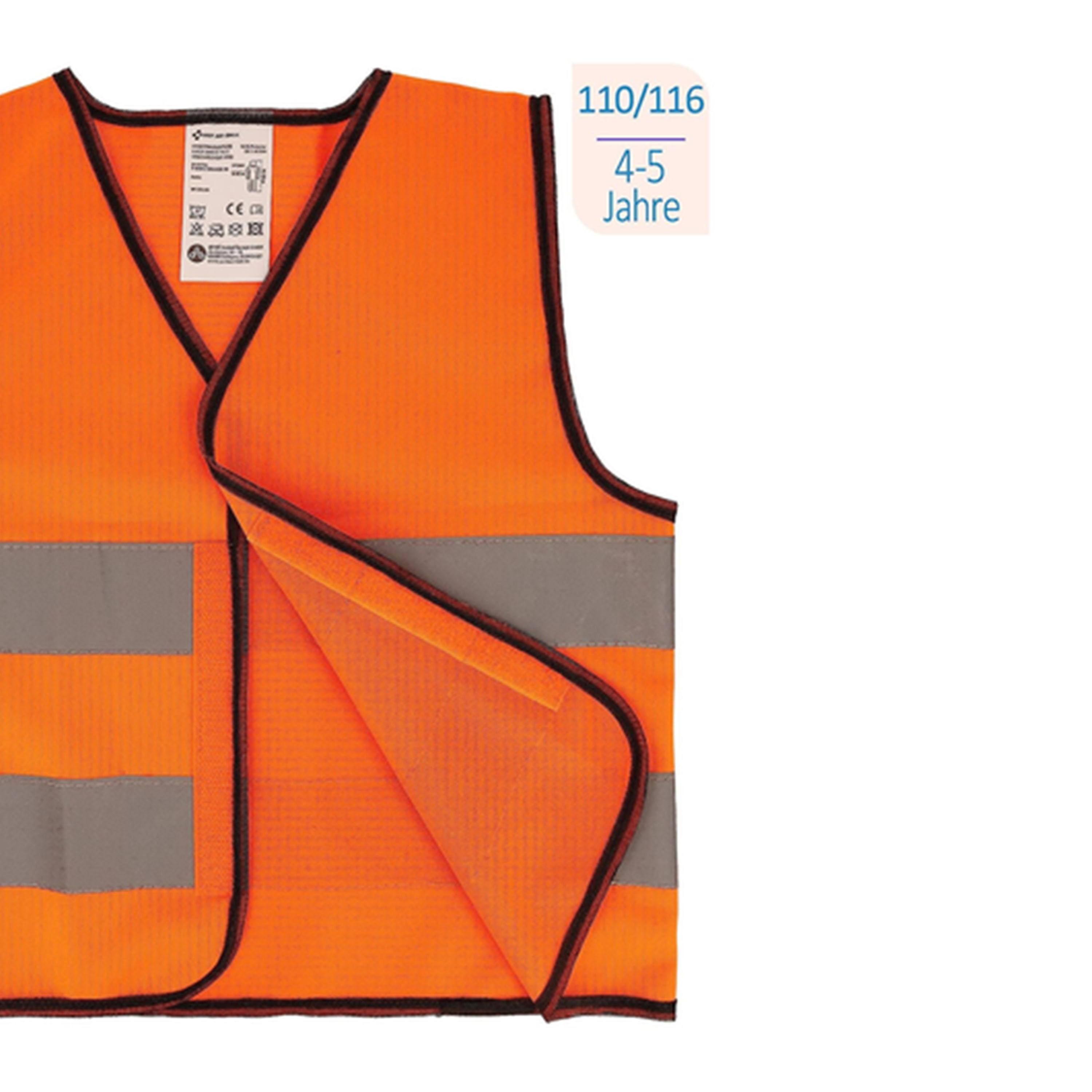 Kinderwarnweste 4-5 Jahre in Orange