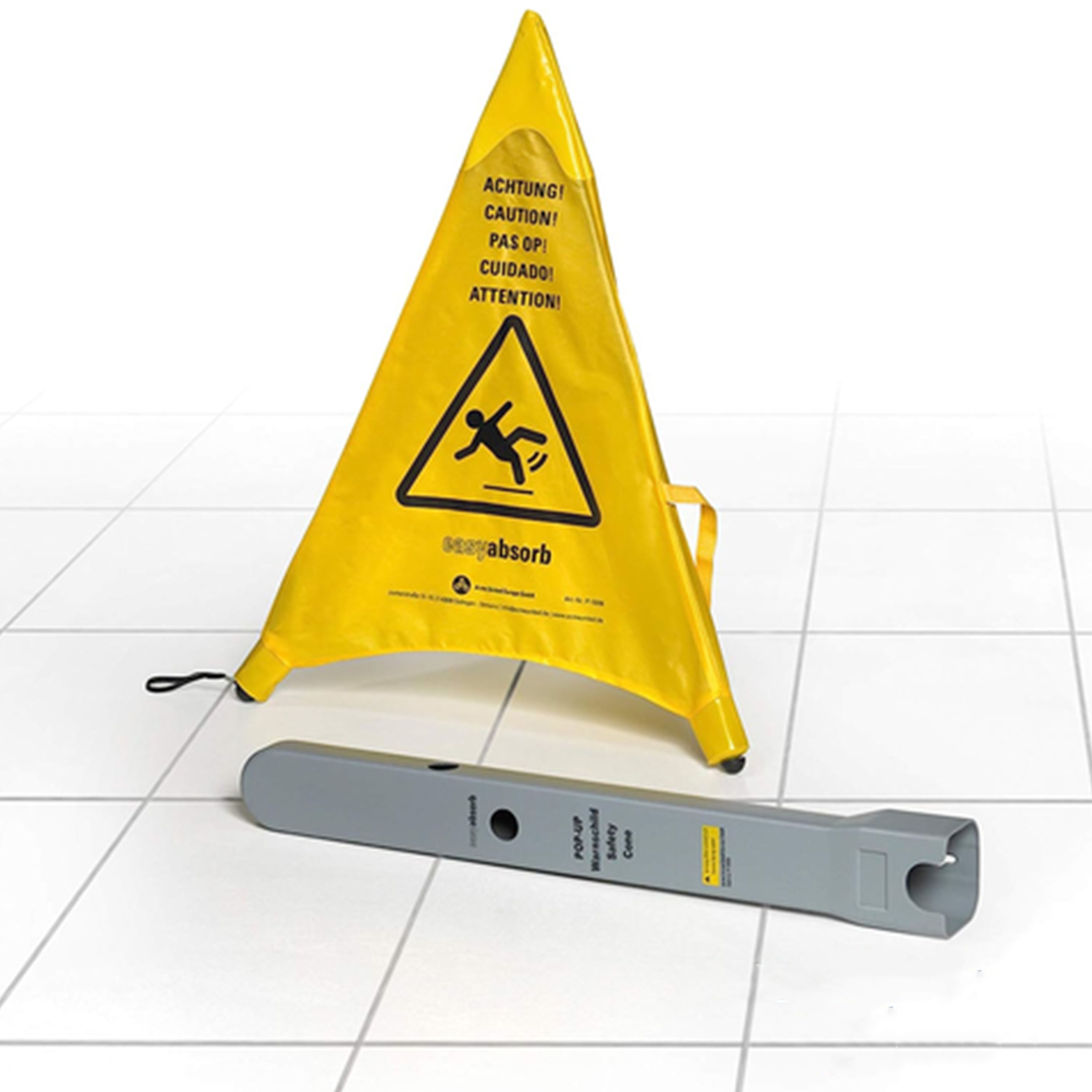 Warnschild "Achtung Rutschgefahr" faltbar