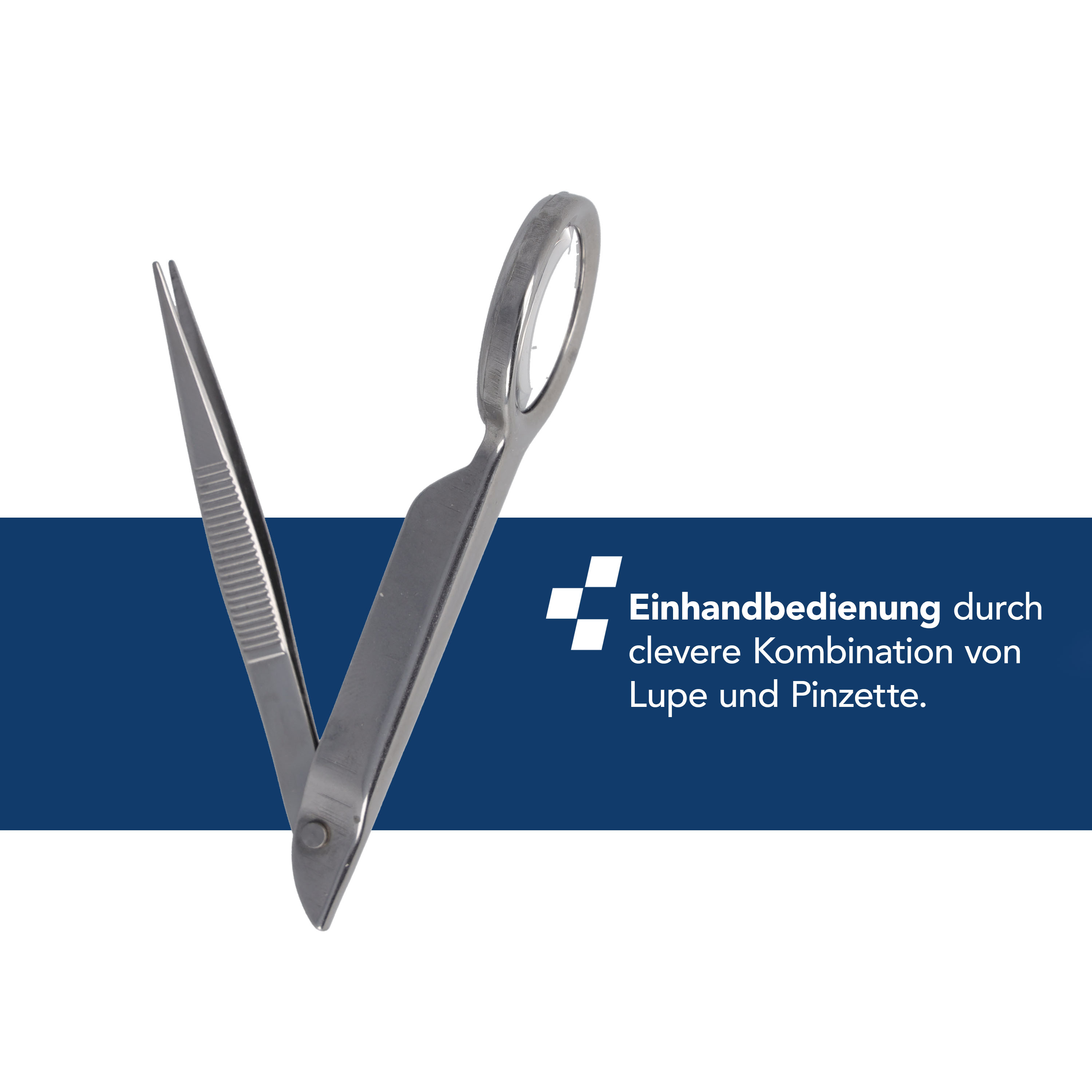 Pinzette mit Lupe