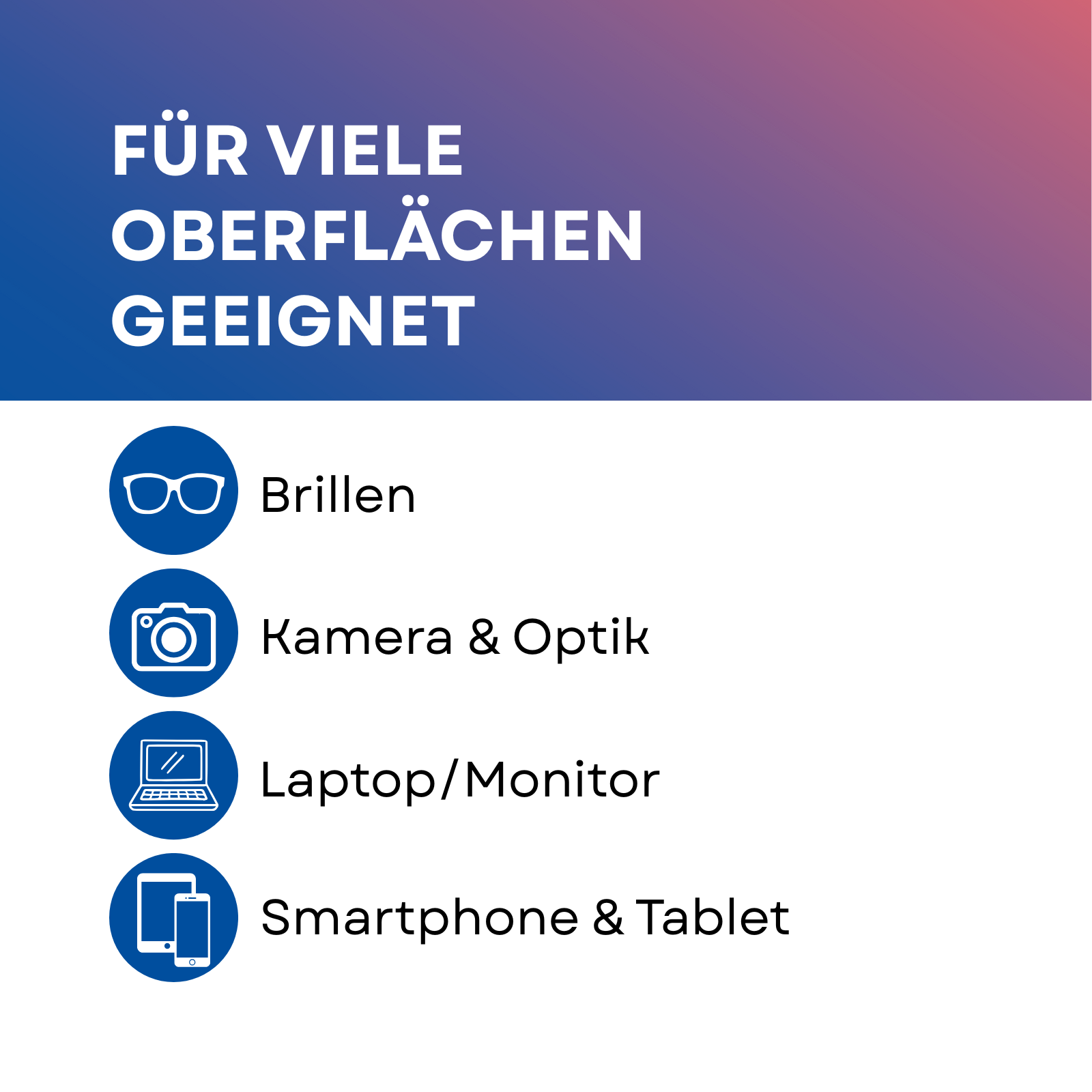 Brillenputztücher 200 Stück