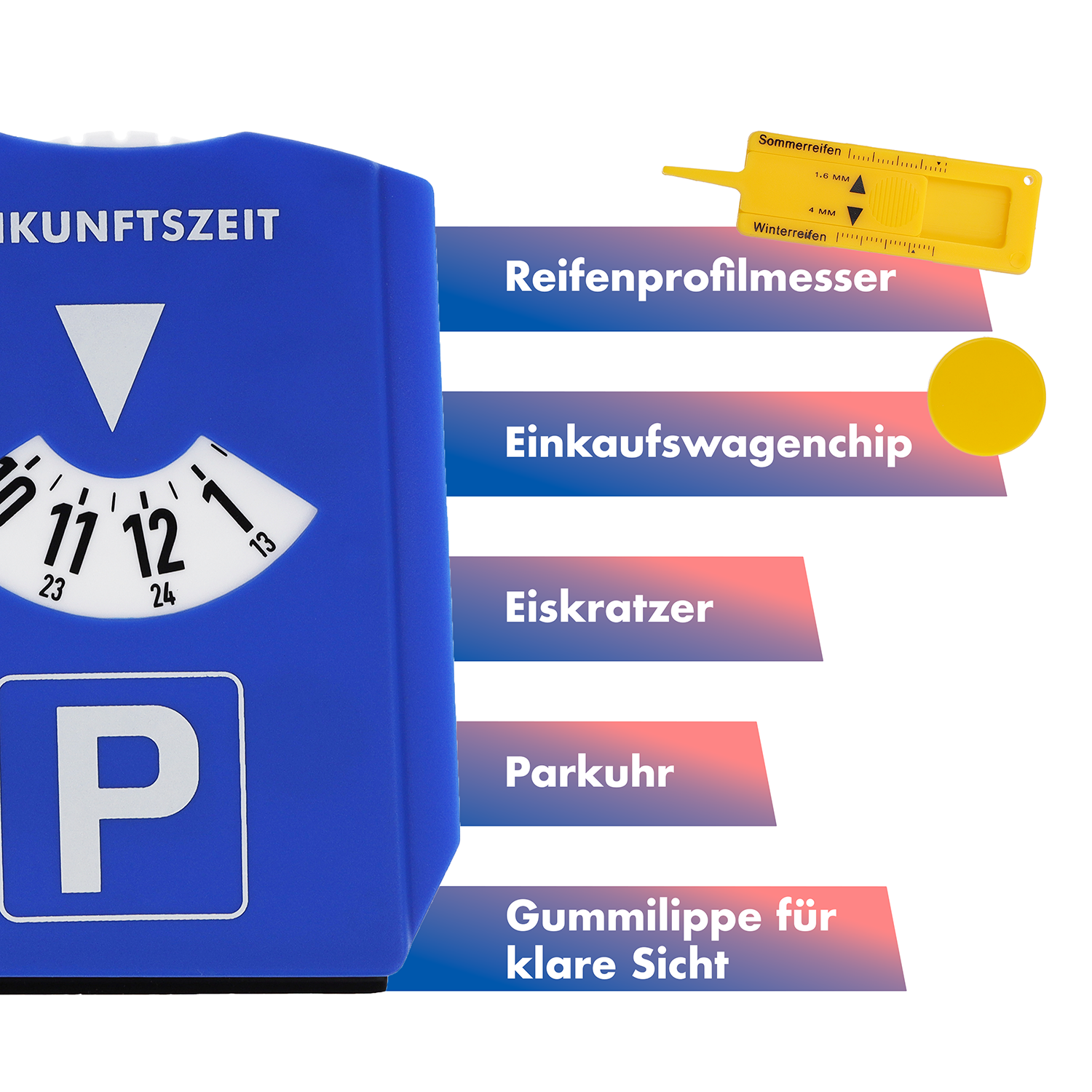 5-in-1 Parkscheibe (3er-Set)
