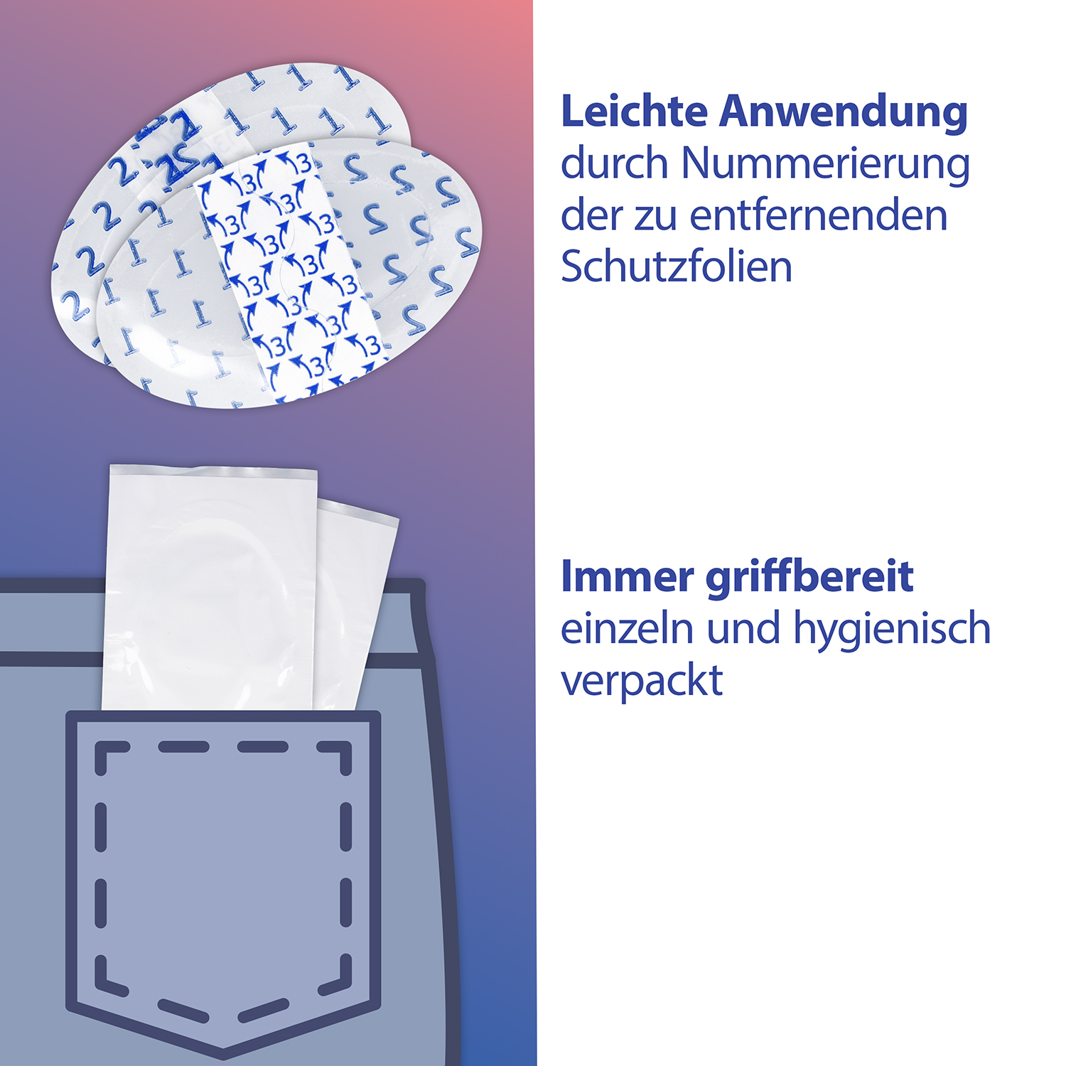 Hydrogel Blasenpflaster 6 Stück (3er-Set)