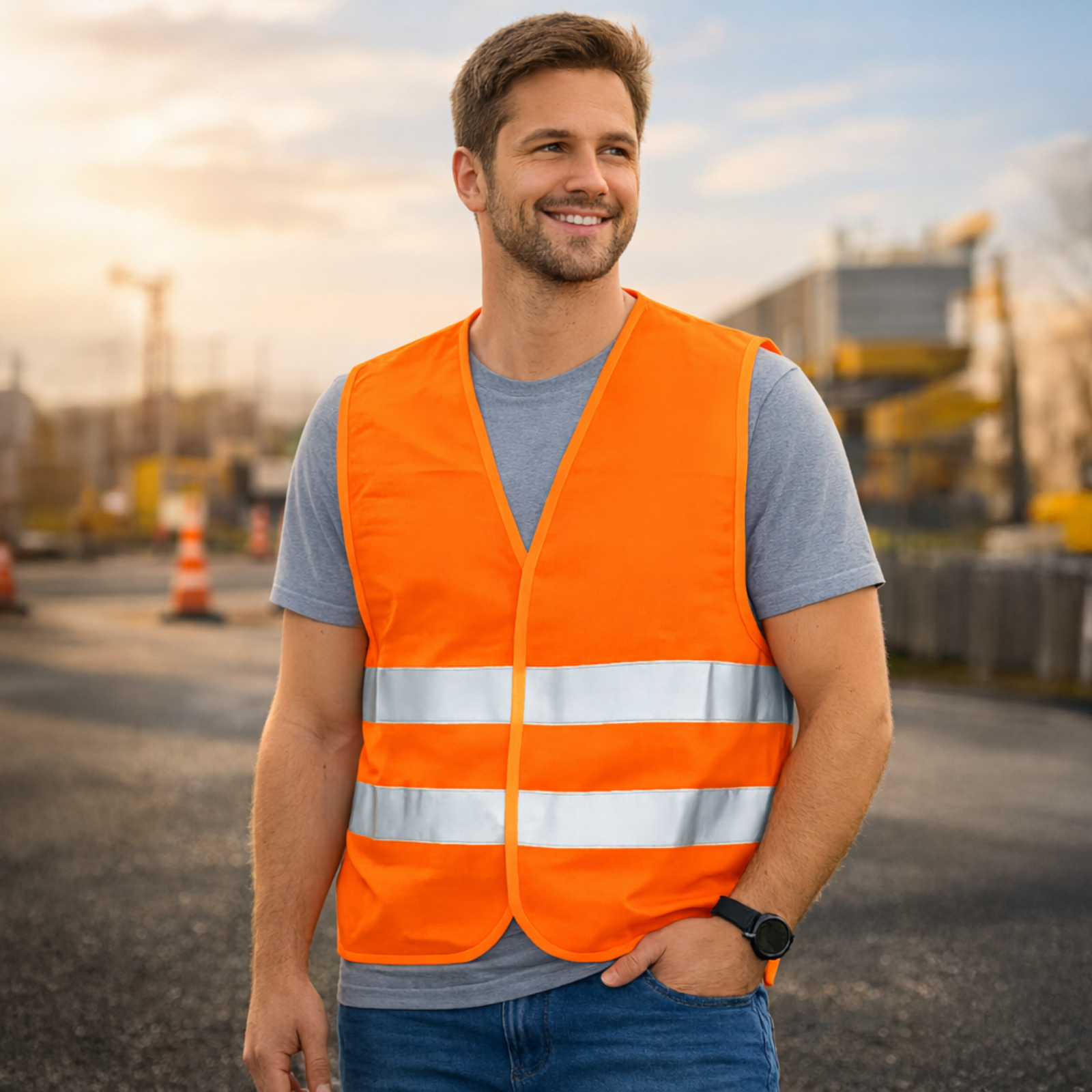 Verbandtasche DIN 13164 für Kfz + 2 x Sicherheitsweste EN ISO 20471:2013 Orange + 2 x Kinderwarnweste 3-8 Jahre