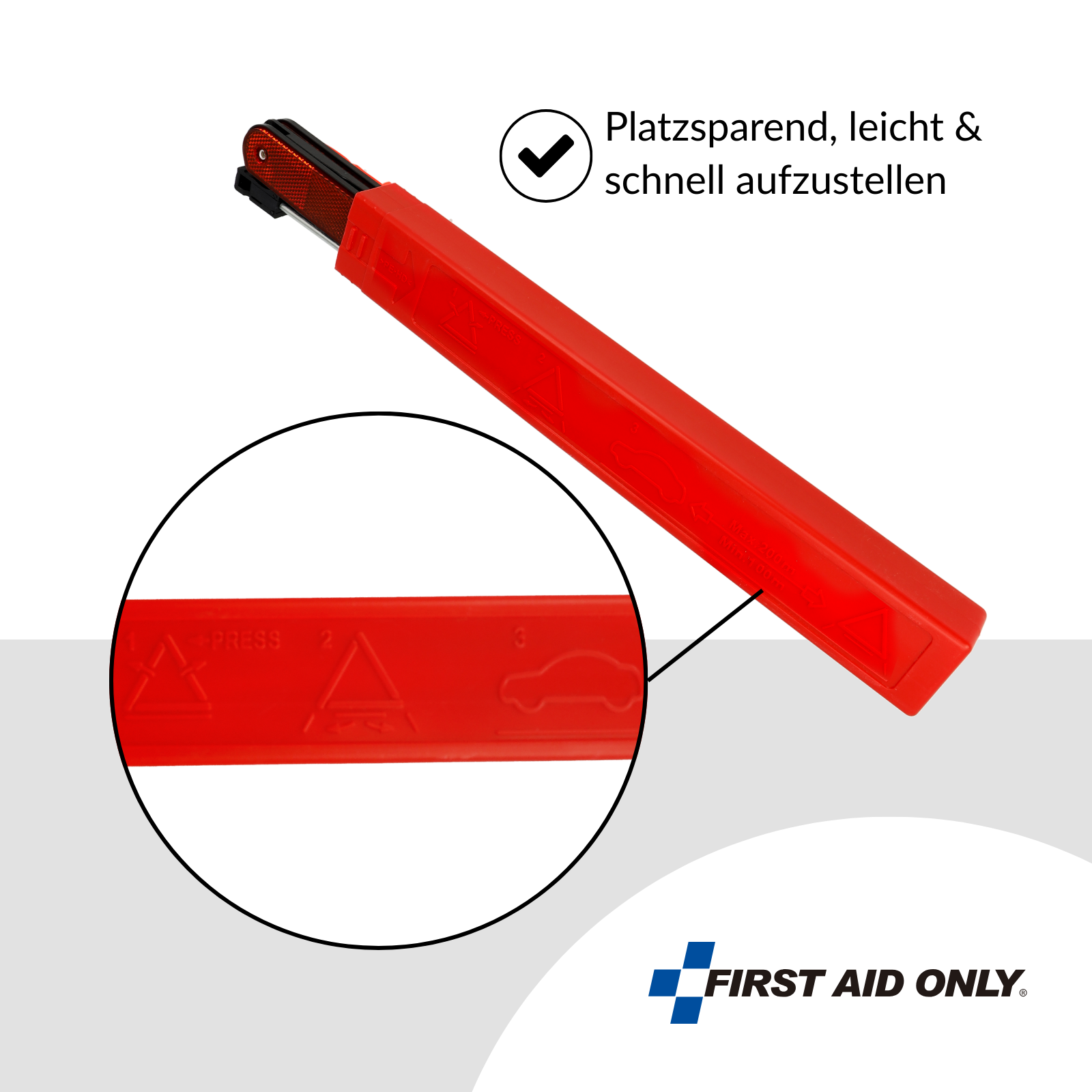 Verbandtasche DIN 13164 für Kfz + Warndreieck nach ECE R2 + Sicherheitsweste EN ISO 20471:2013 Orange + 5-in-1 Parkscheibe