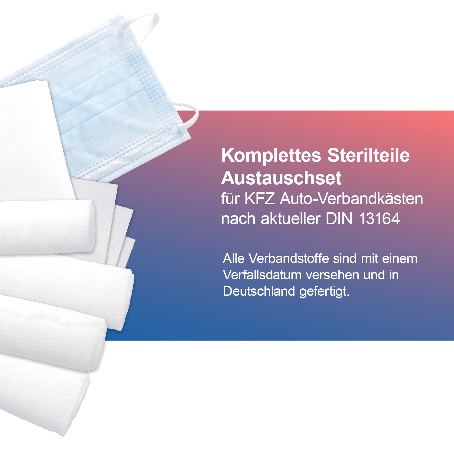 Austauschset Sterilteile für DIN 13164 + 2 Masken