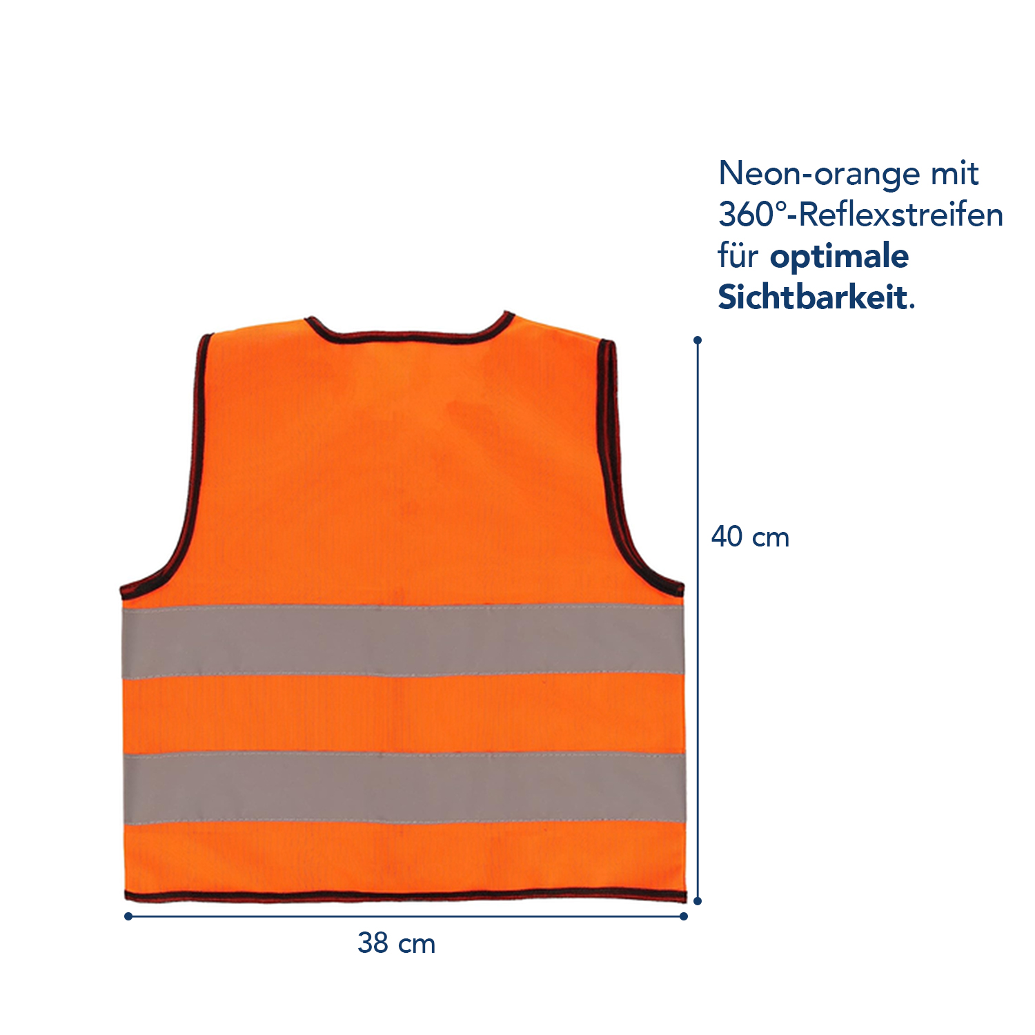 Kinderwarnweste 3-4 Jahre in Orange