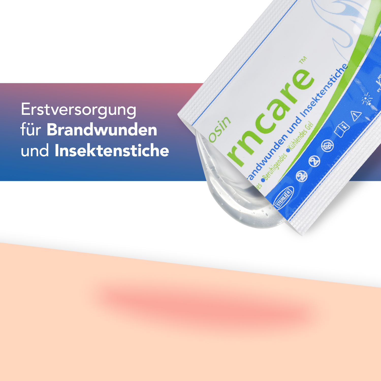Gel für Brandwunden und Insektenstiche 8 x 3,5g
