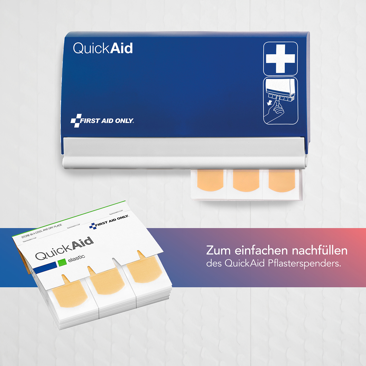 QuickAid Nachfüllpack elastische Pflaster (45 Stück)