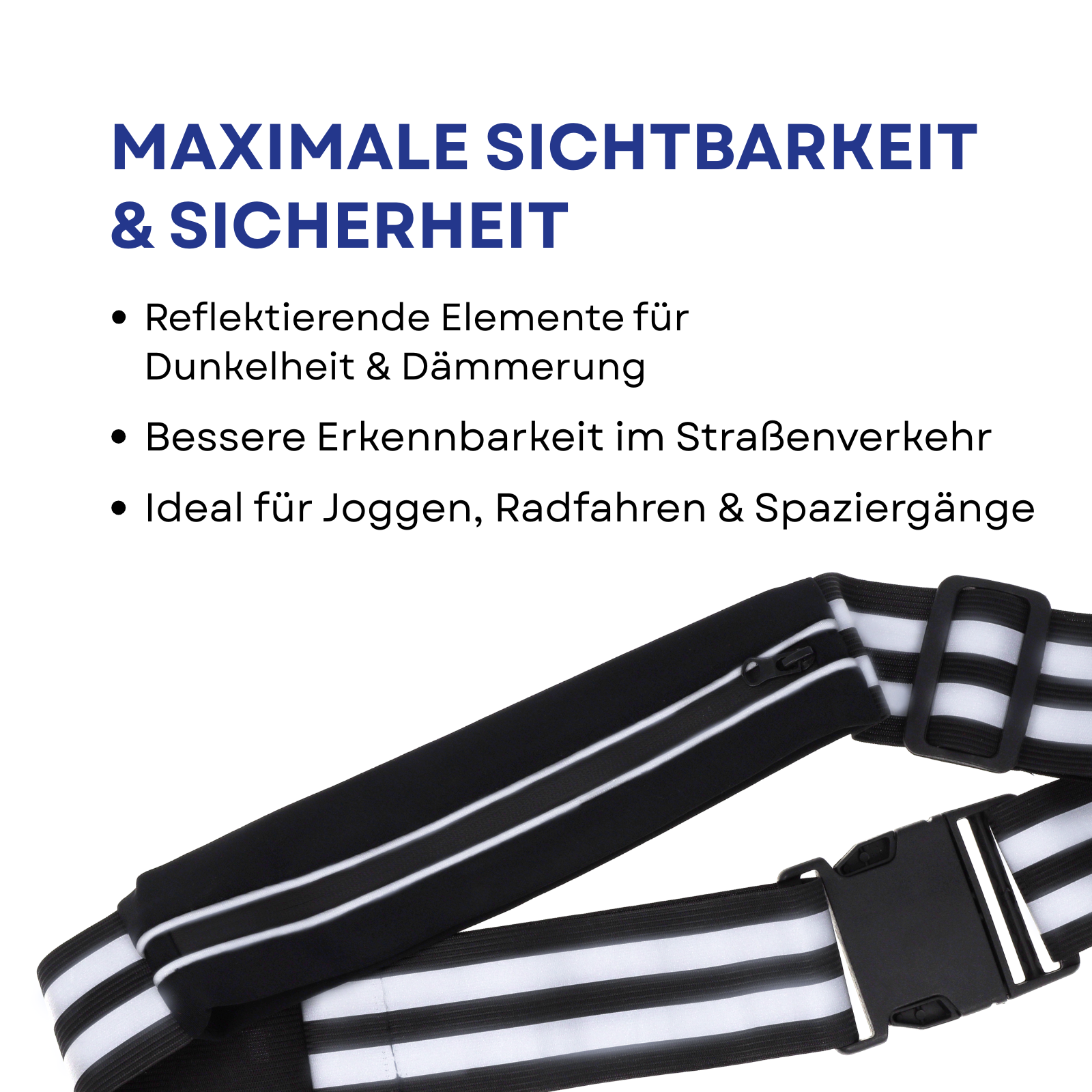 Reflektorgurt Schwarz
