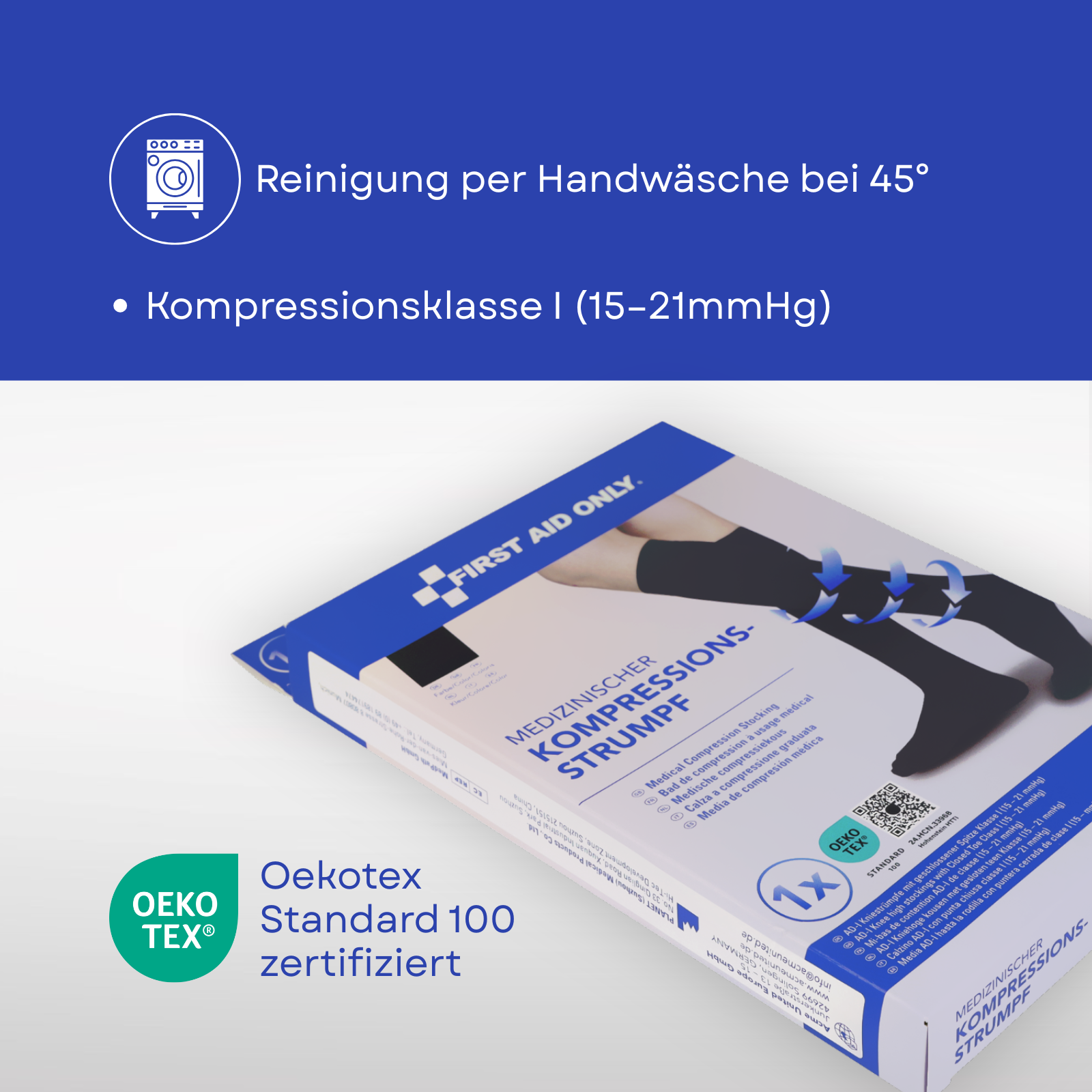 Medizinischer Kompressionsstrumpf Schwarz M