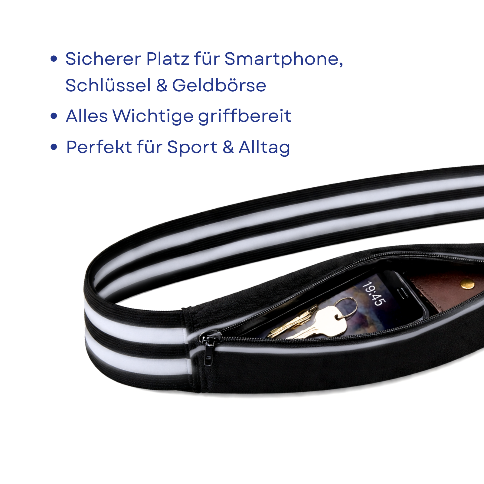 Reflektorgurt Schwarz