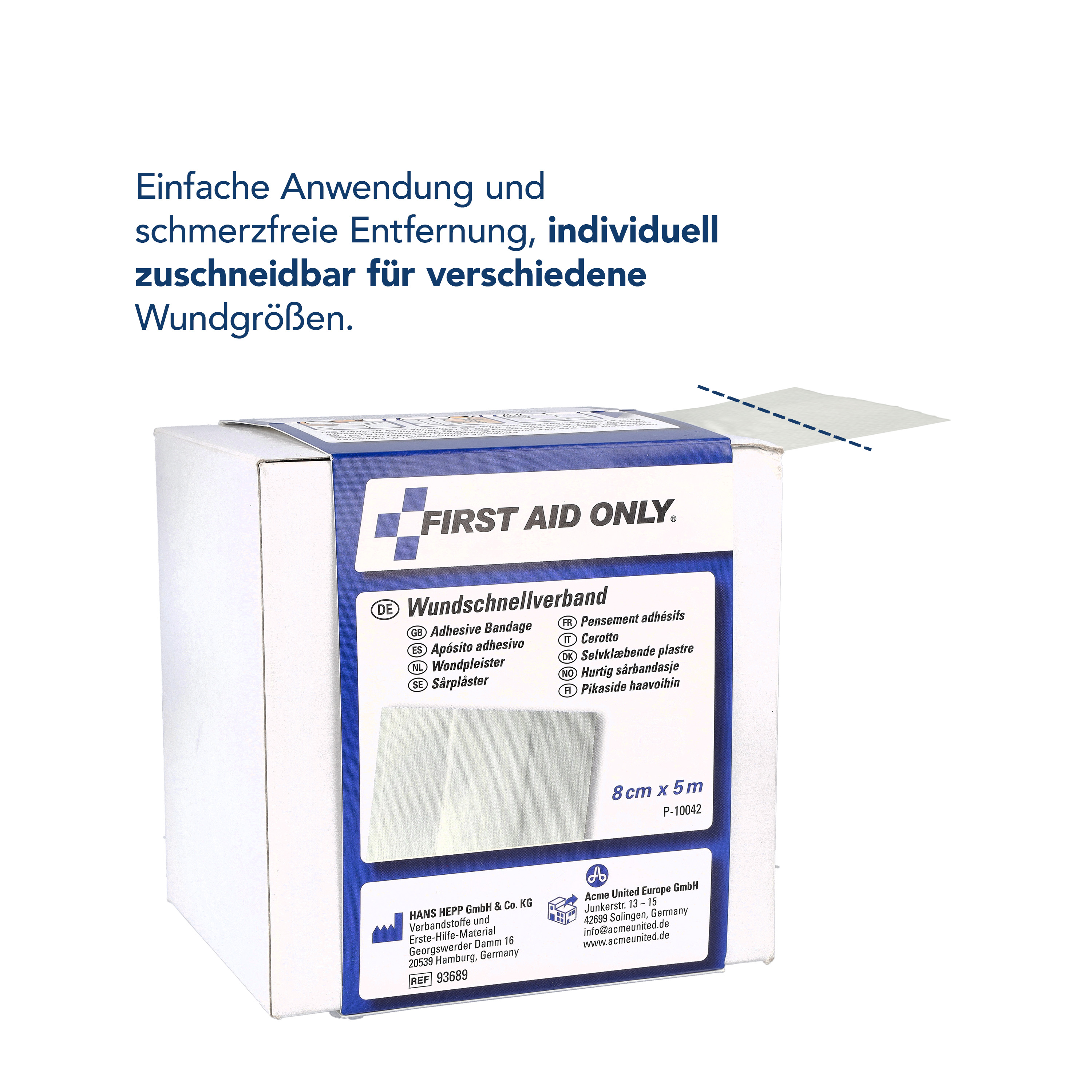 Pflaster Rolle 5 Meter x 8 cm