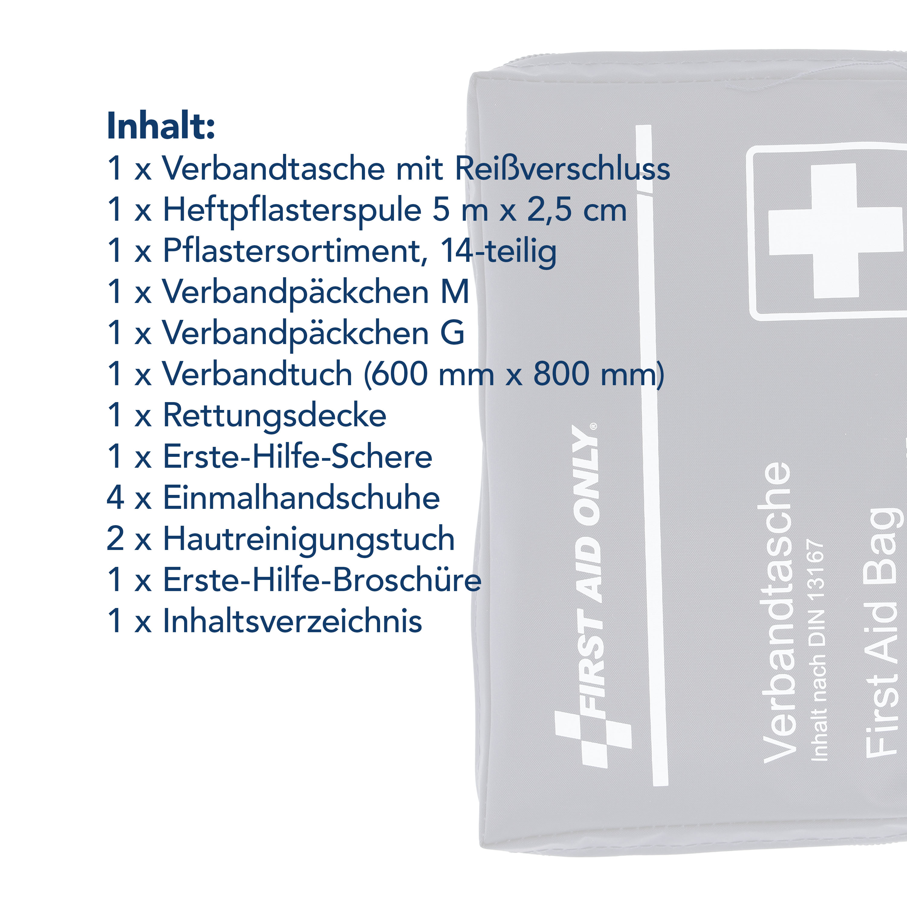 Set Verbandtasche DIN 13167 mit Warnweste