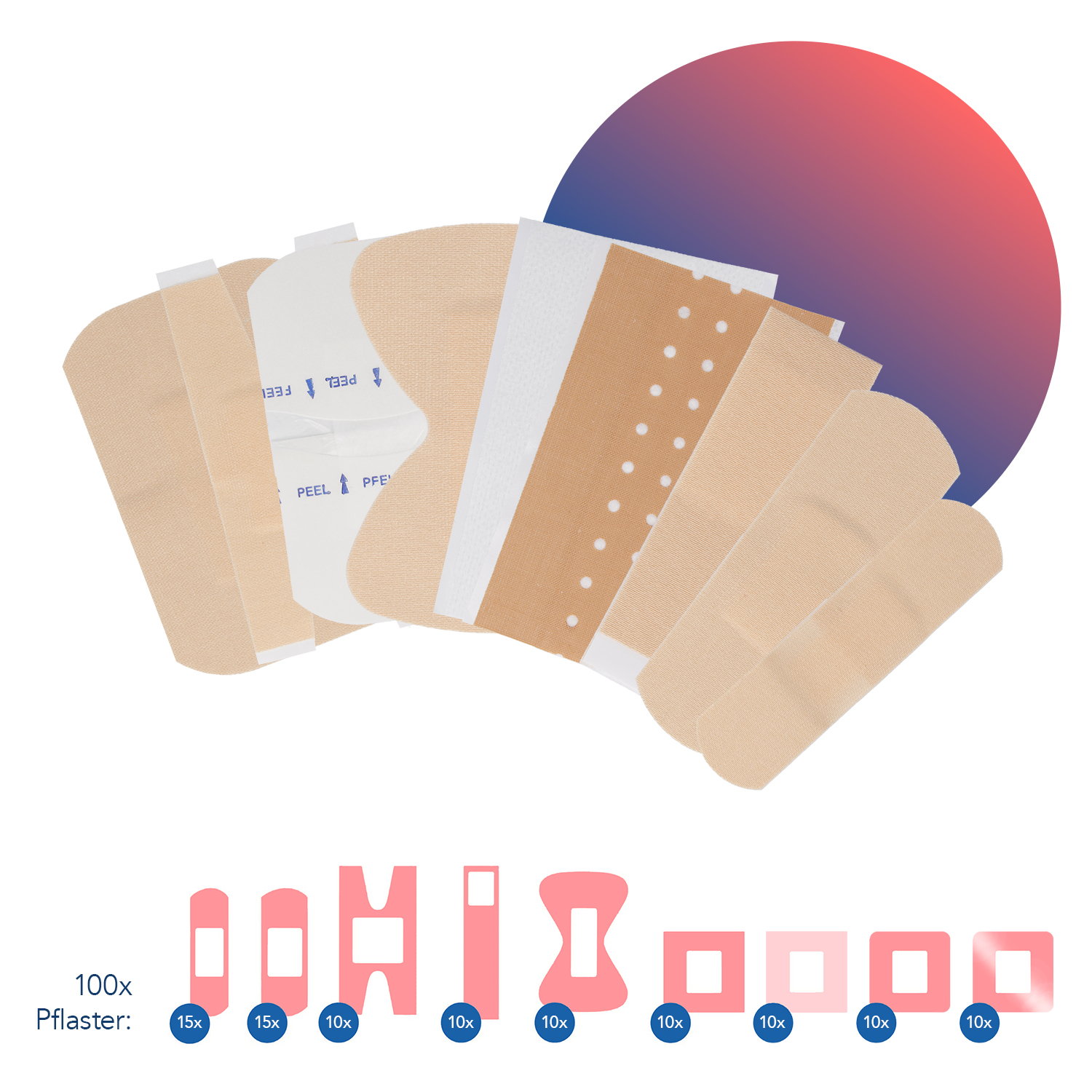 Pflasterset Gastronomie/Gewerbe (100 Stück)