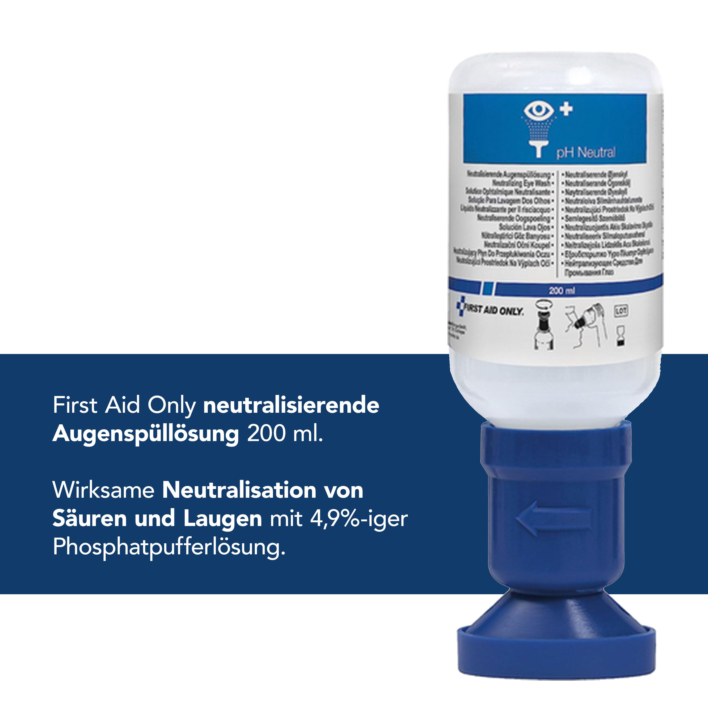 Augenspülflasche 200 ml Phosphatpufferlösung (4,9%)