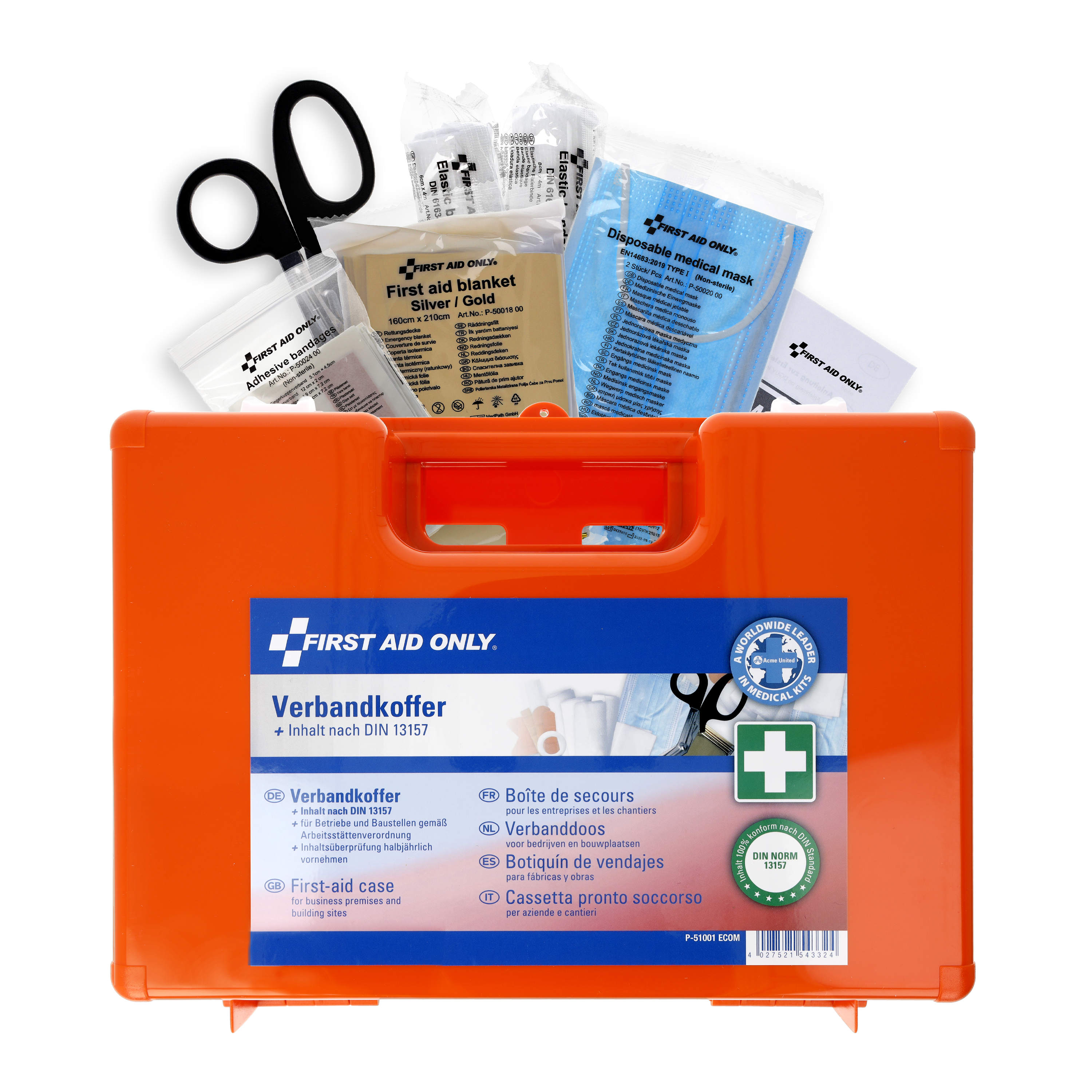Verbandkoffer DIN 13157 mit Wandhalterung