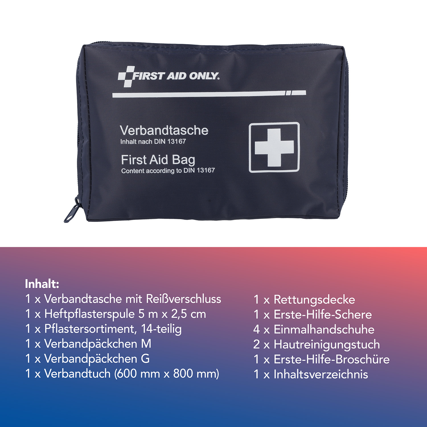 Verbandtasche DIN 13167 für Motorrad