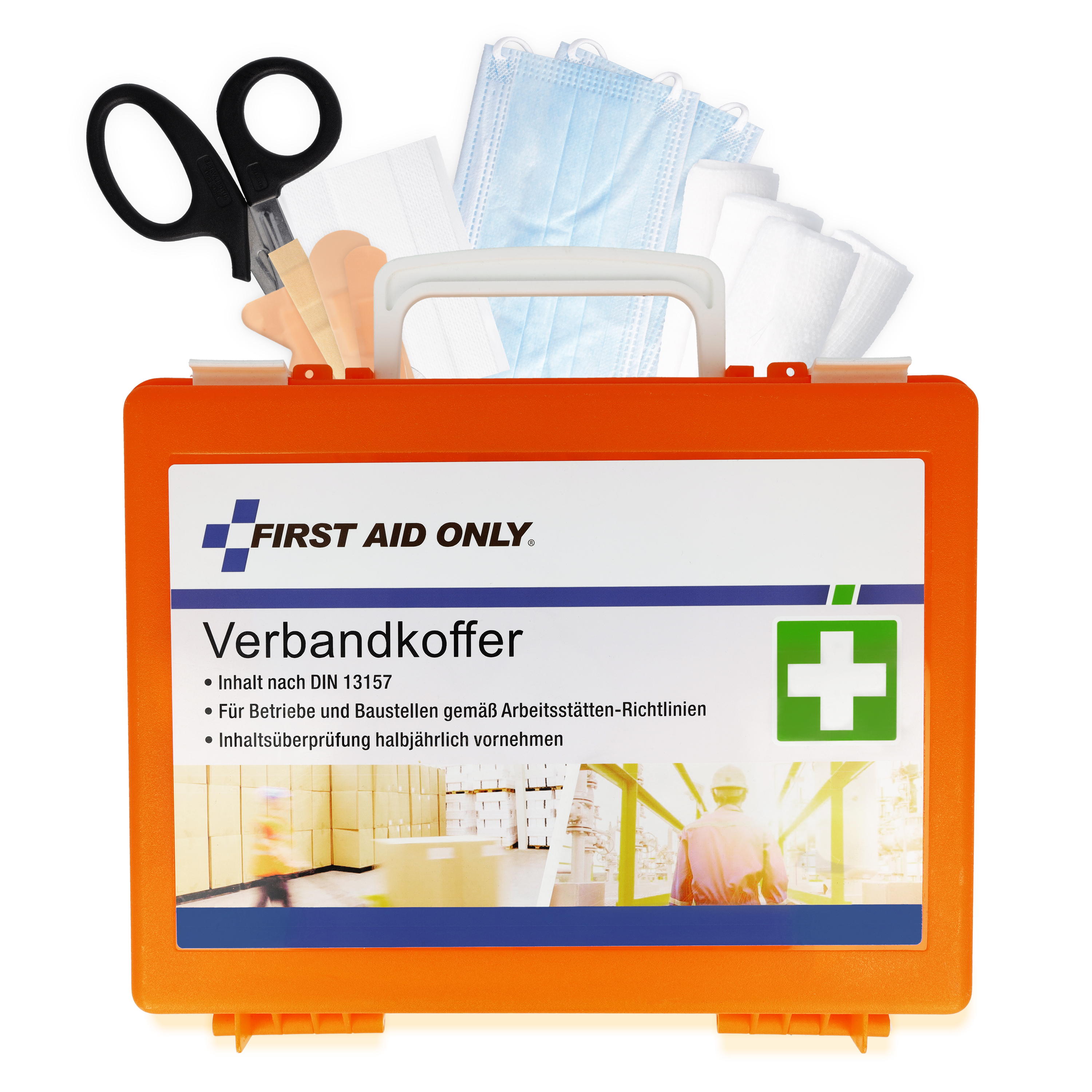 Verbandkoffer DIN 13157 kompakt mit Wandhalterung
