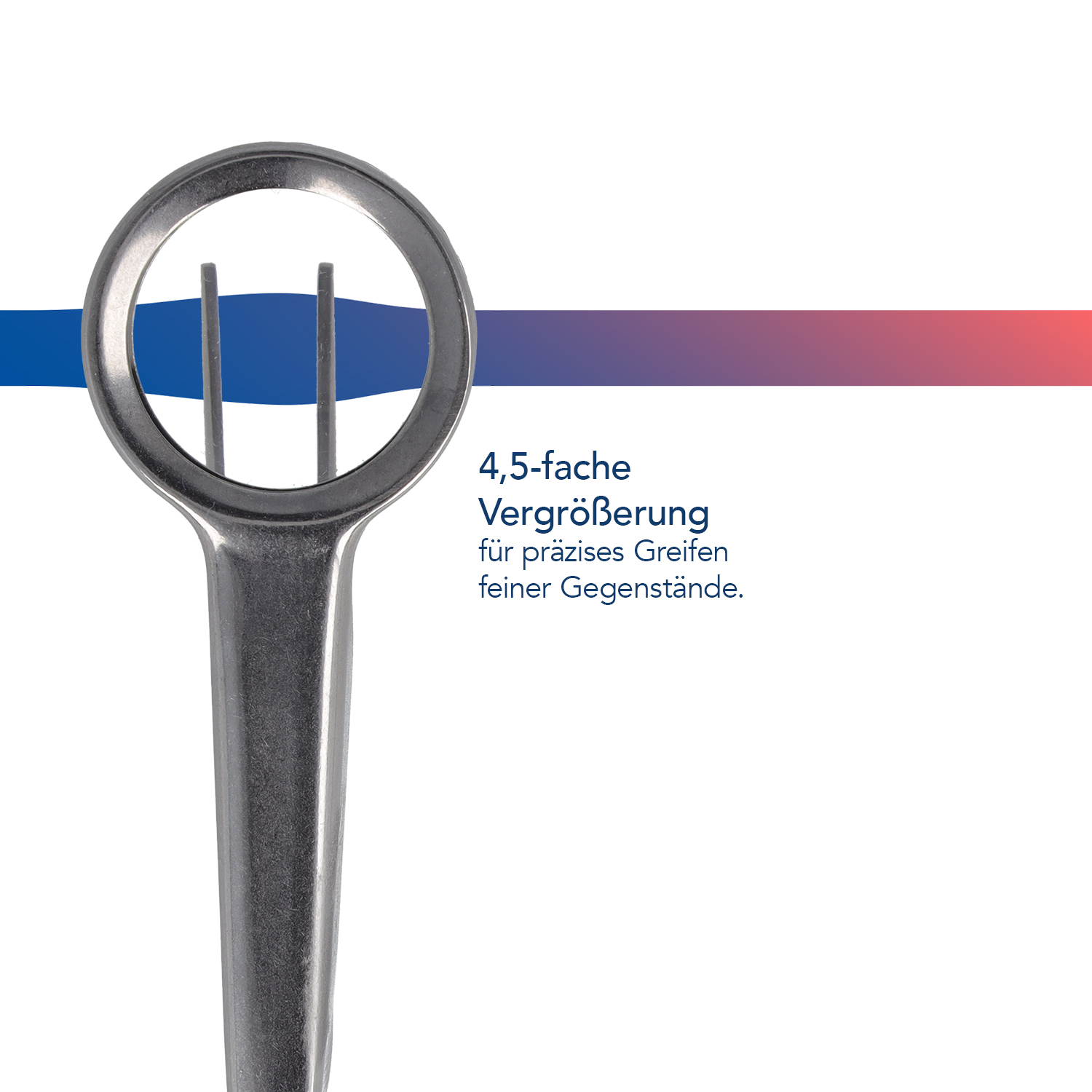 Pinzette mit Lupe