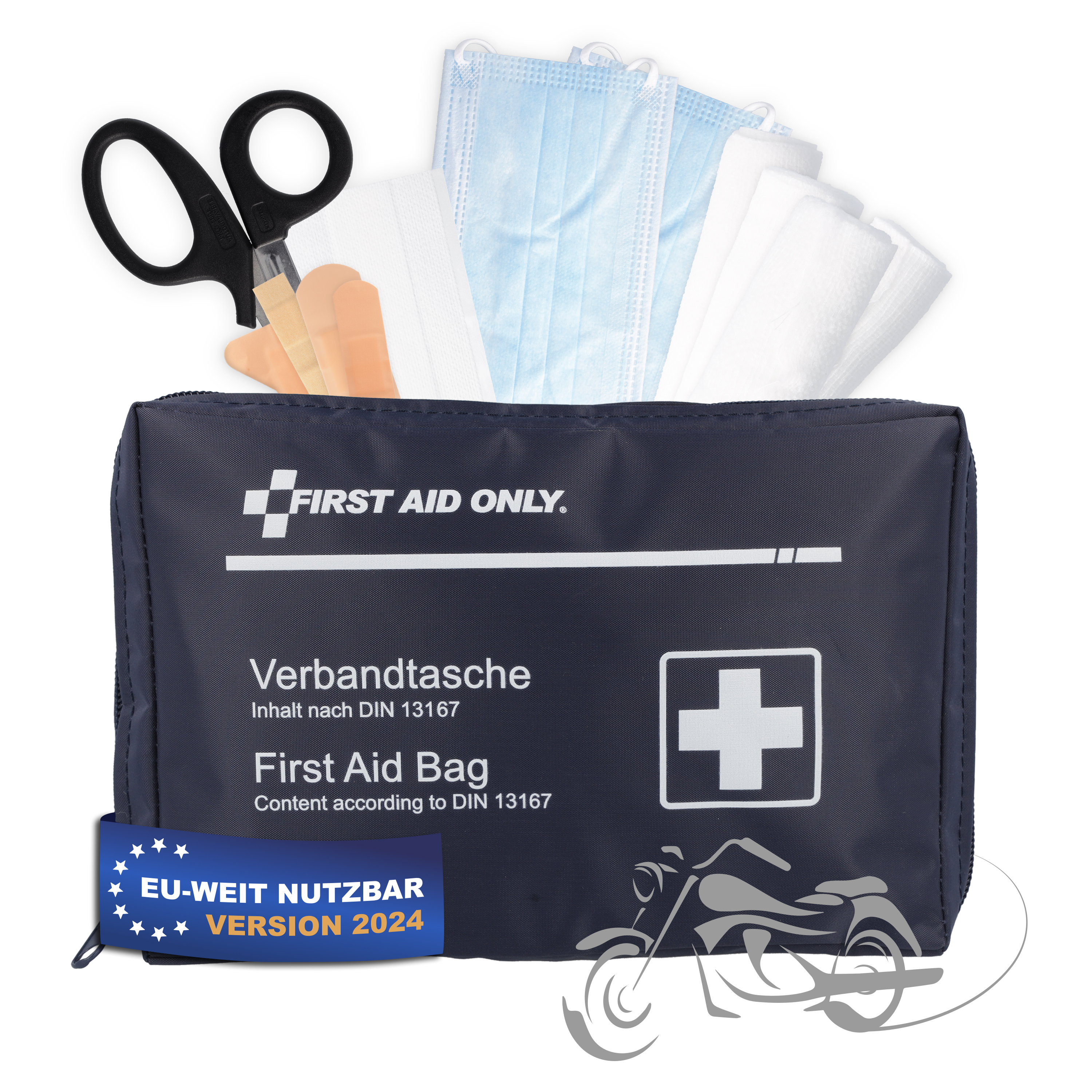 Verbandtasche DIN 13167 für Motorrad