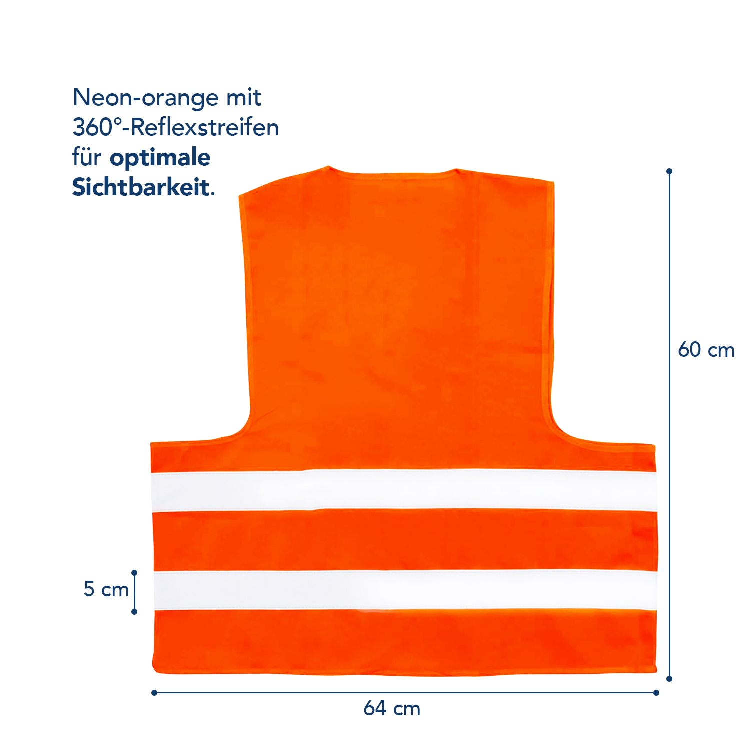 Warnweste für Erwachsene in Orange