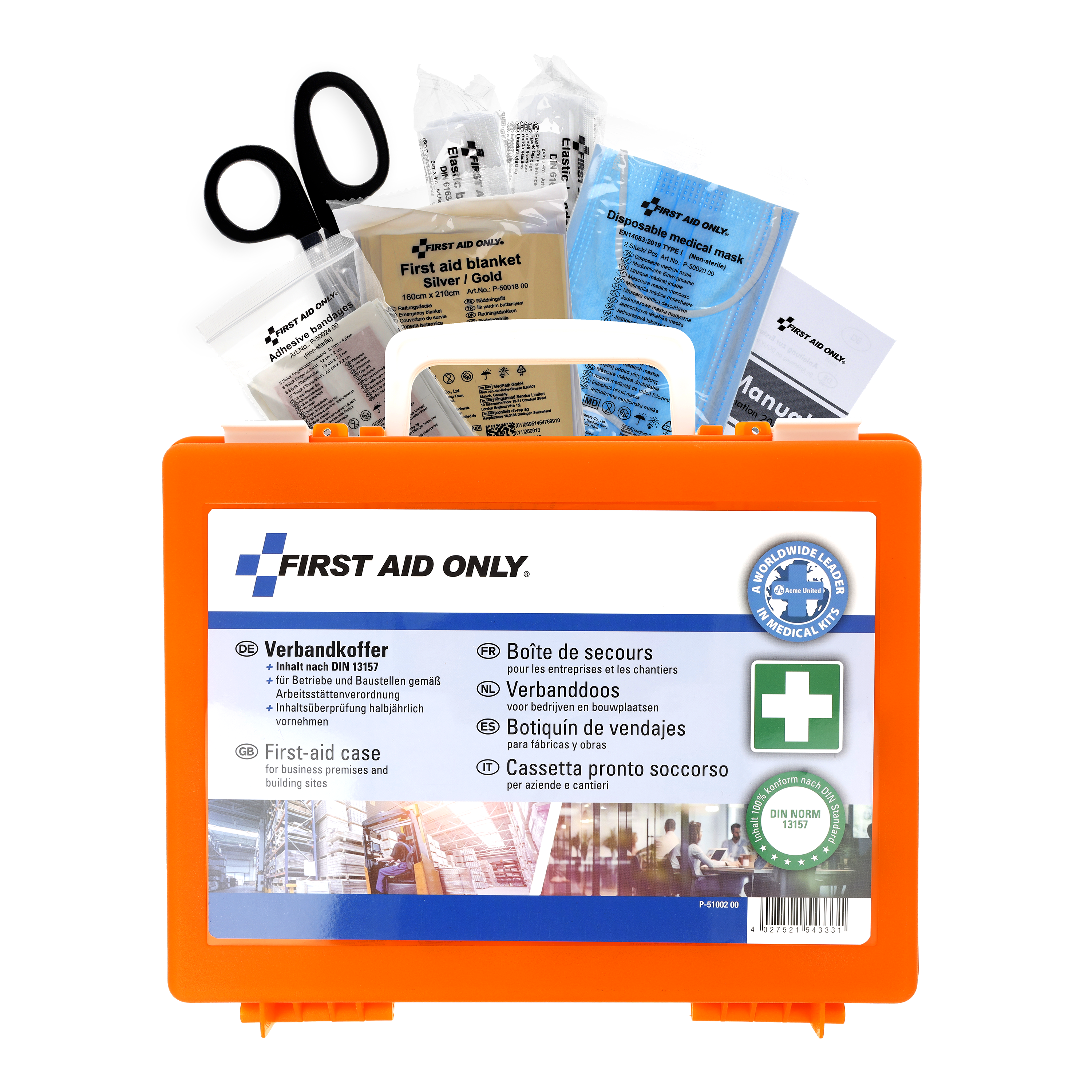 Verbandkoffer DIN 13157 kompakt mit Wandhalterung