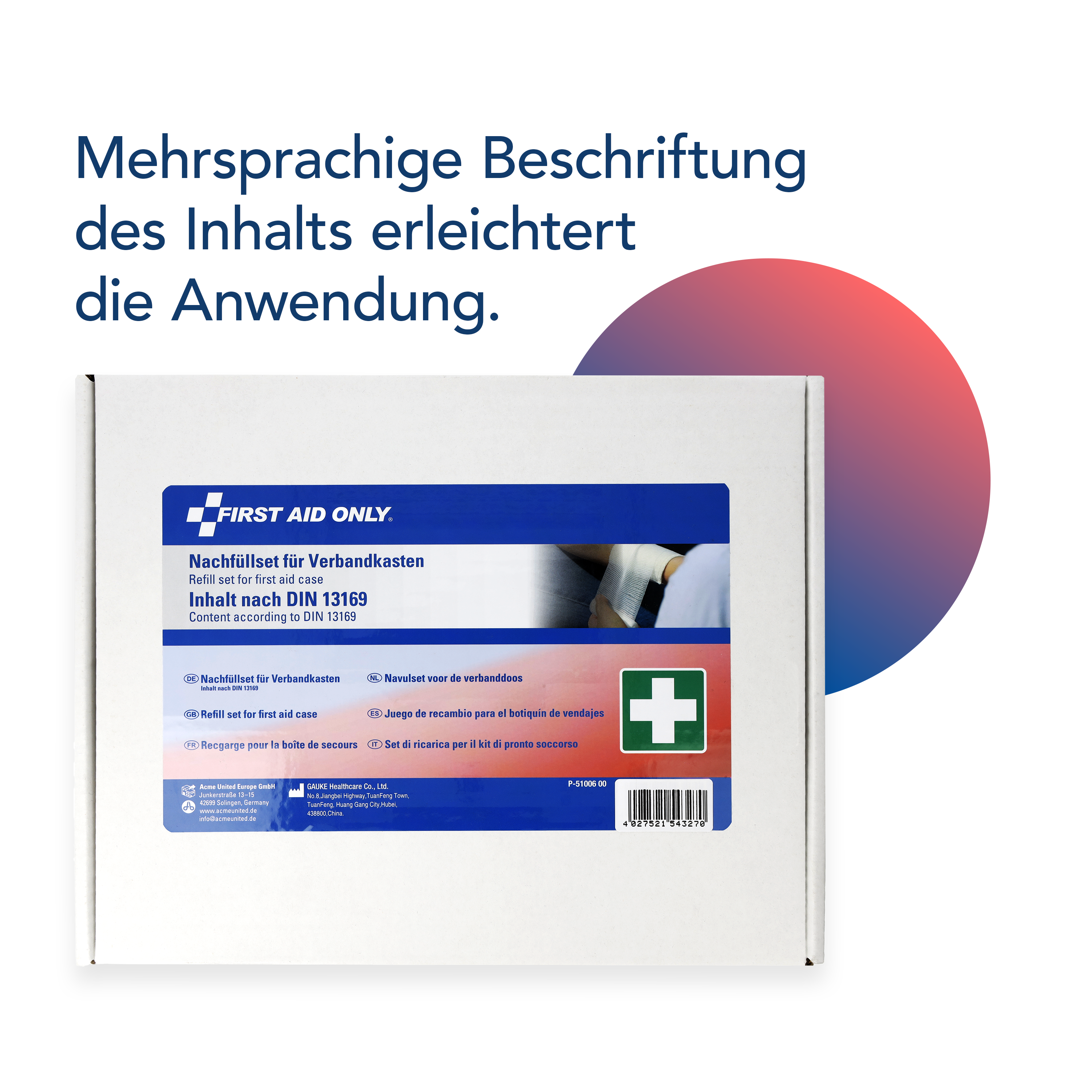 Nachfüllset DIN 13169 für Verbandkasten und -koffer