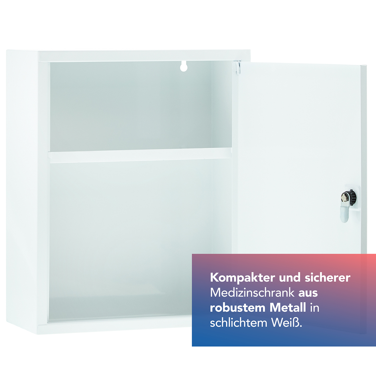 Medizinschrank Weiß mit 2 Fächern Medizinschrank Weiß mit 2 Fächern