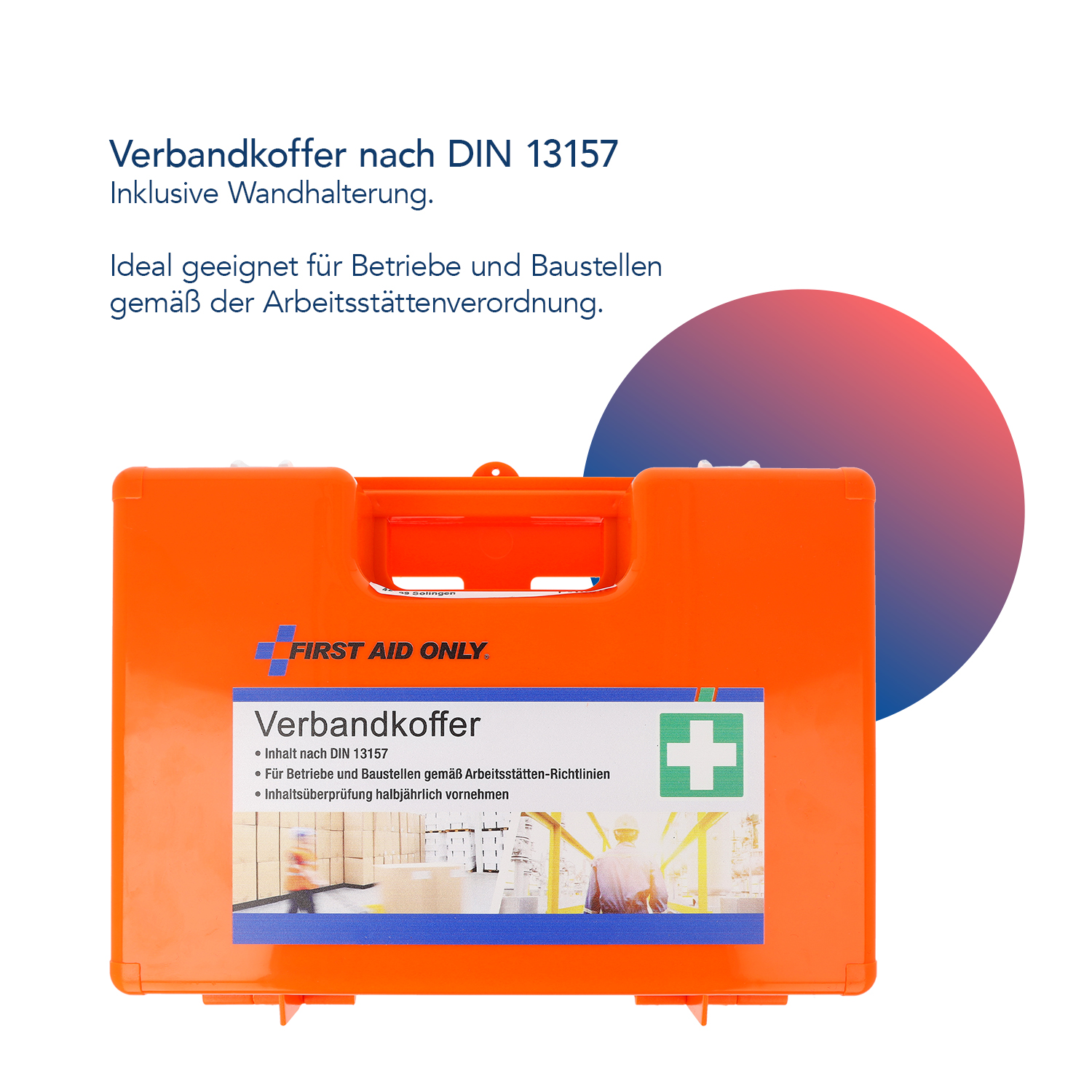 Verbandkoffer DIN 13157 mit Wandhalterung