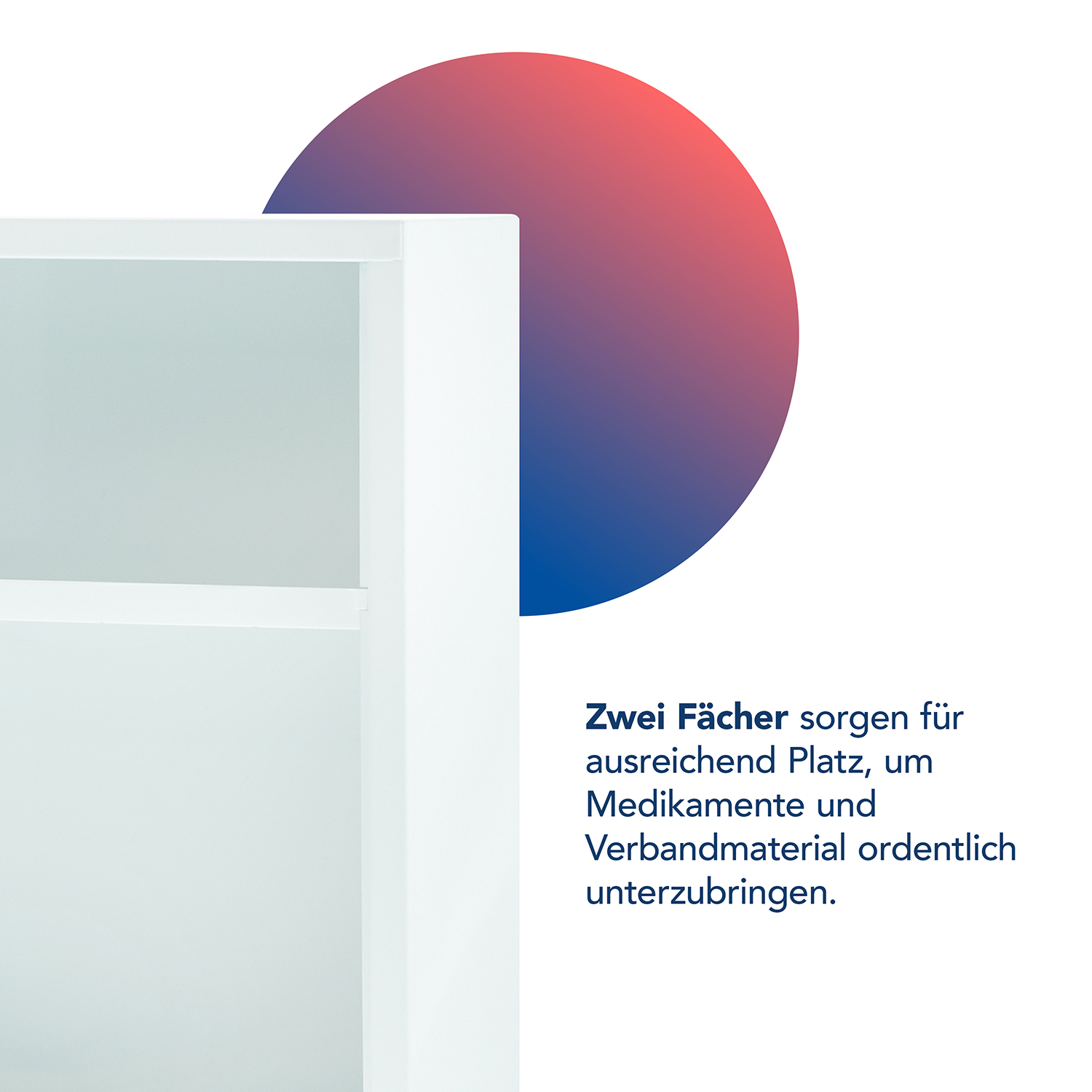 Medizinschrank Weiß mit 2 Fächern Medizinschrank Weiß mit 2 Fächern