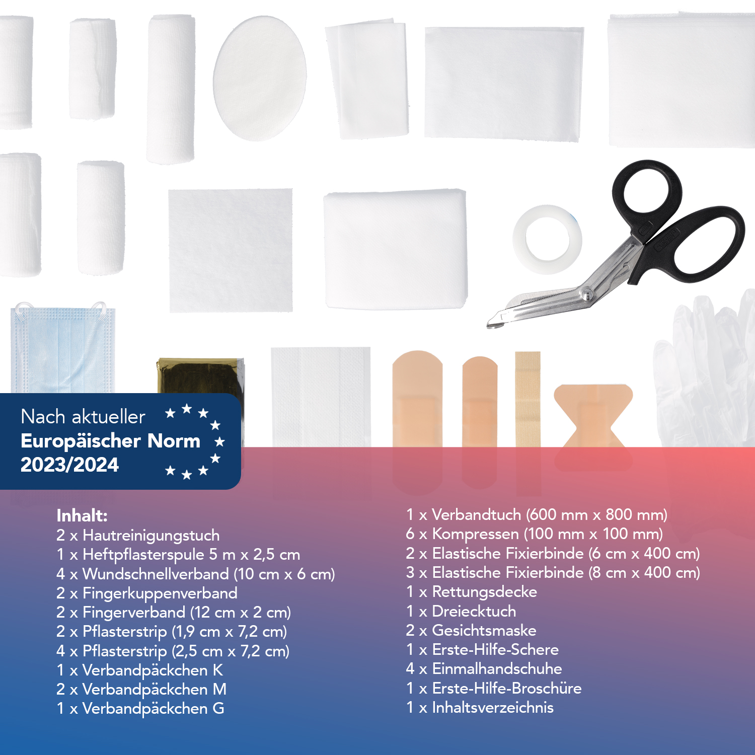 First Aid Only Nachfüllset für Kfz-Verbandkasten DIN 13164