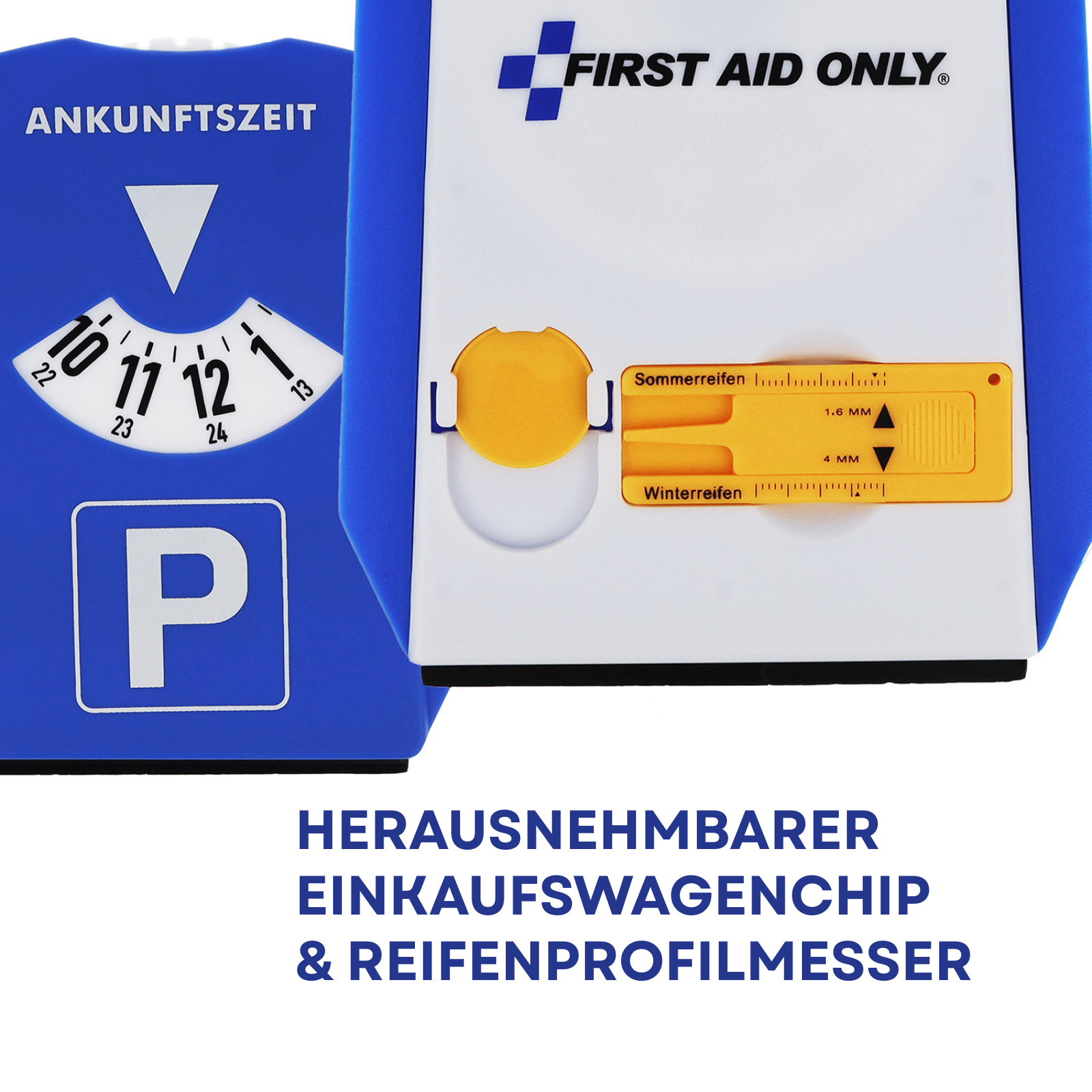 Verbandtasche DIN 13164 für Kfz + Warndreieck nach ECE R2 + Sicherheitsweste EN ISO 20471:2013 Orange + 5-in-1 Parkscheibe