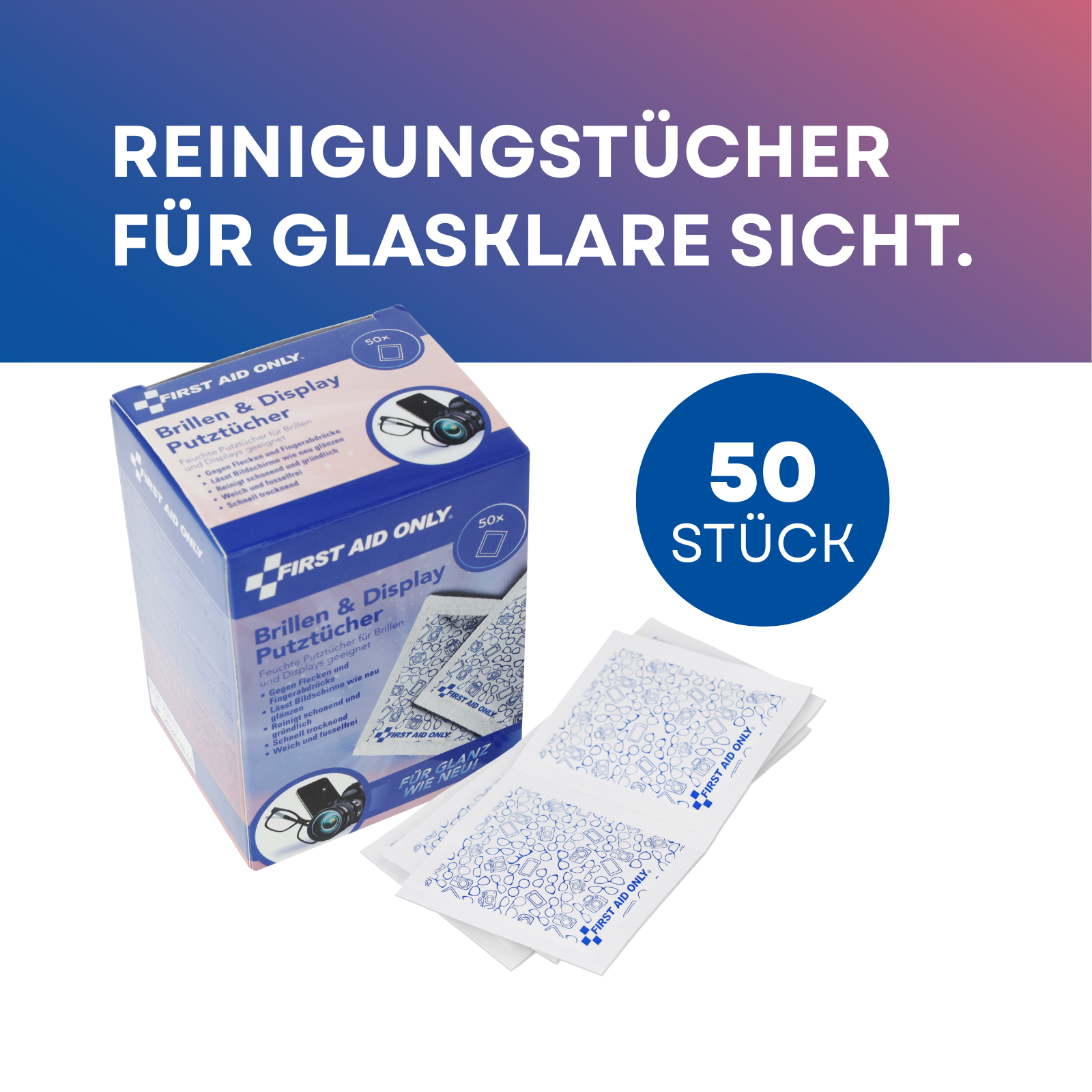 Brillenputztücher 50 Stück