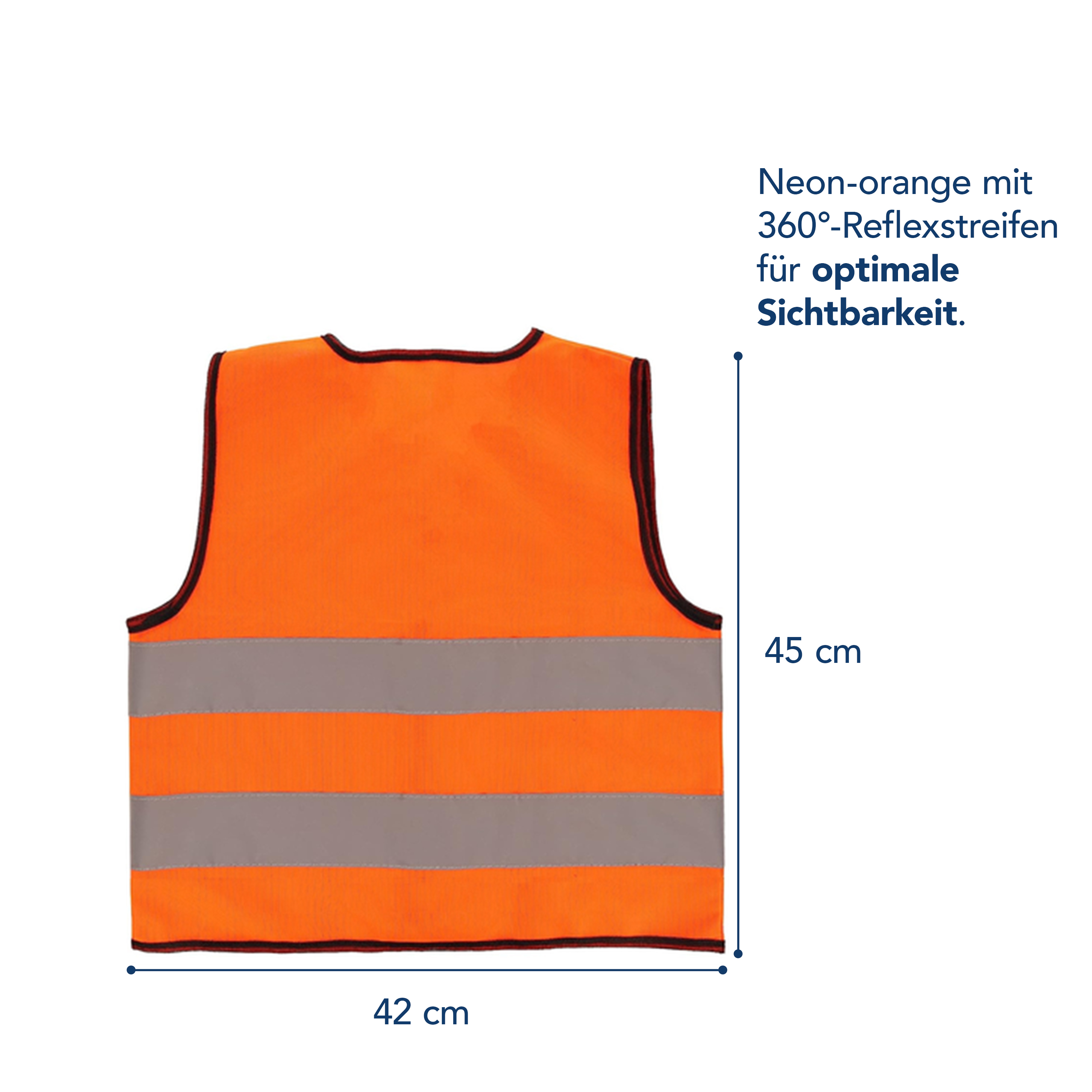 Kinderwarnweste 4-5 Jahre in Orange