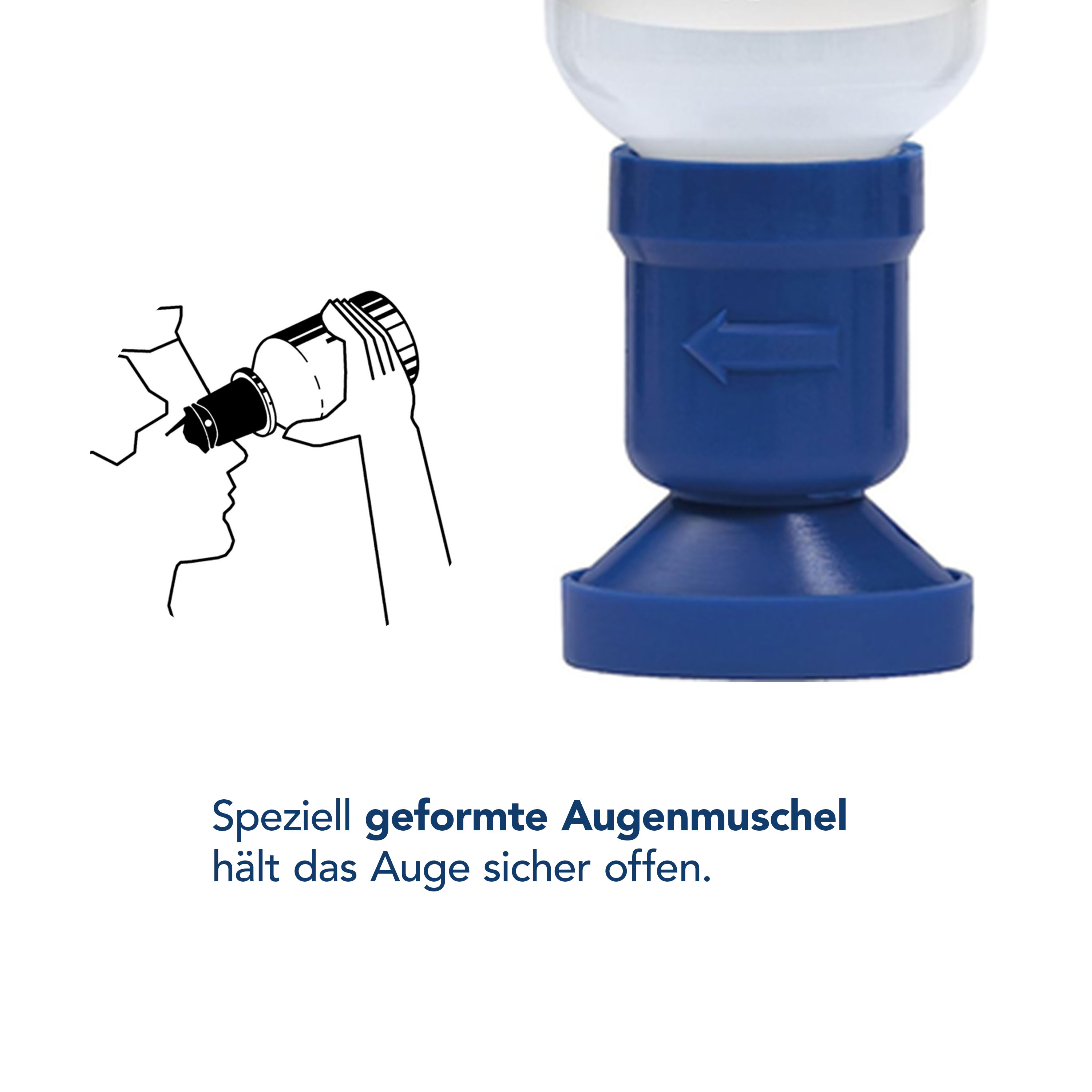 4er Pack Augenspülflasche 200 ml Phosphatpufferlösung (4,9%) + Pflasterspender